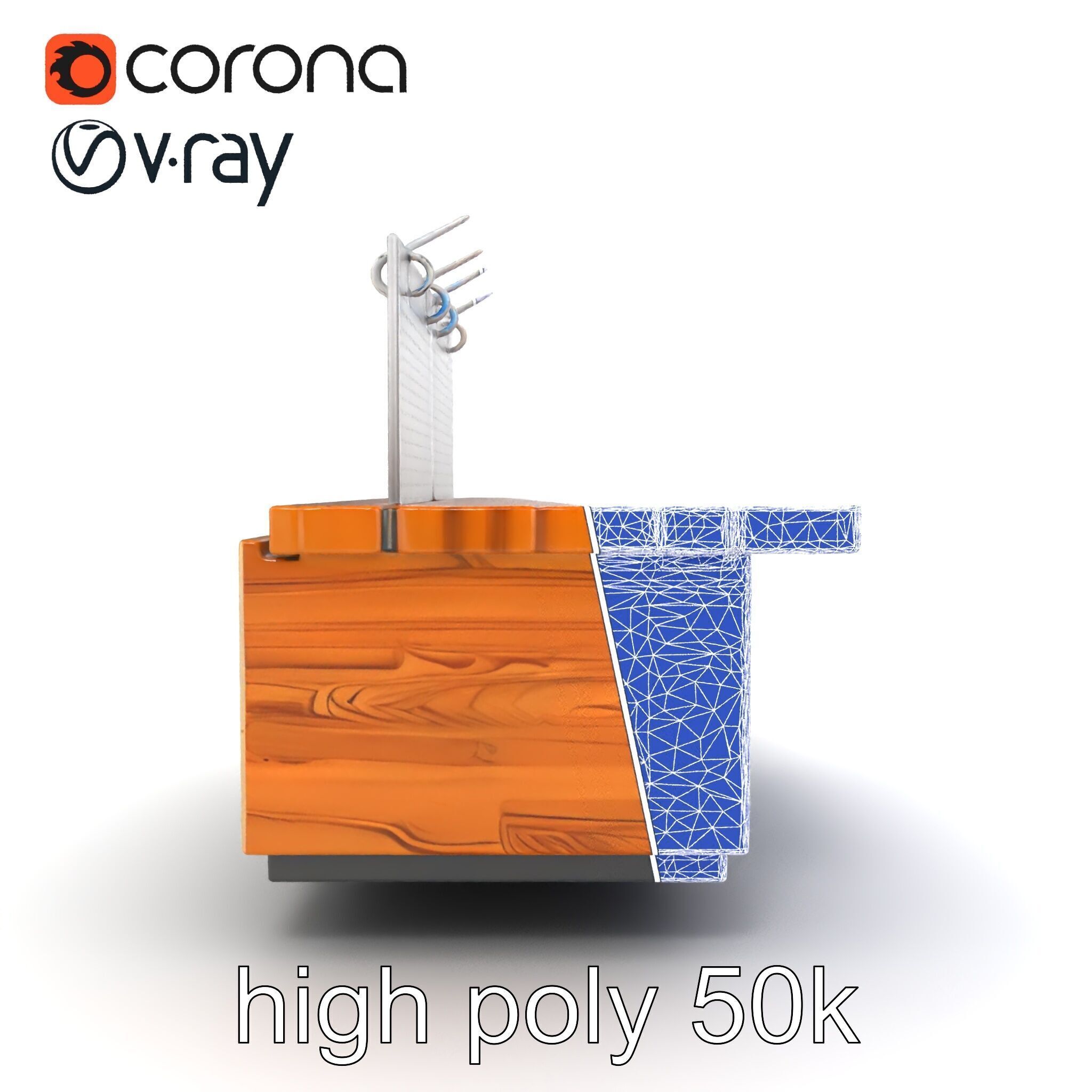 Ergonomic Supermarket Island Shelf model pack Low-poly 3D model_22