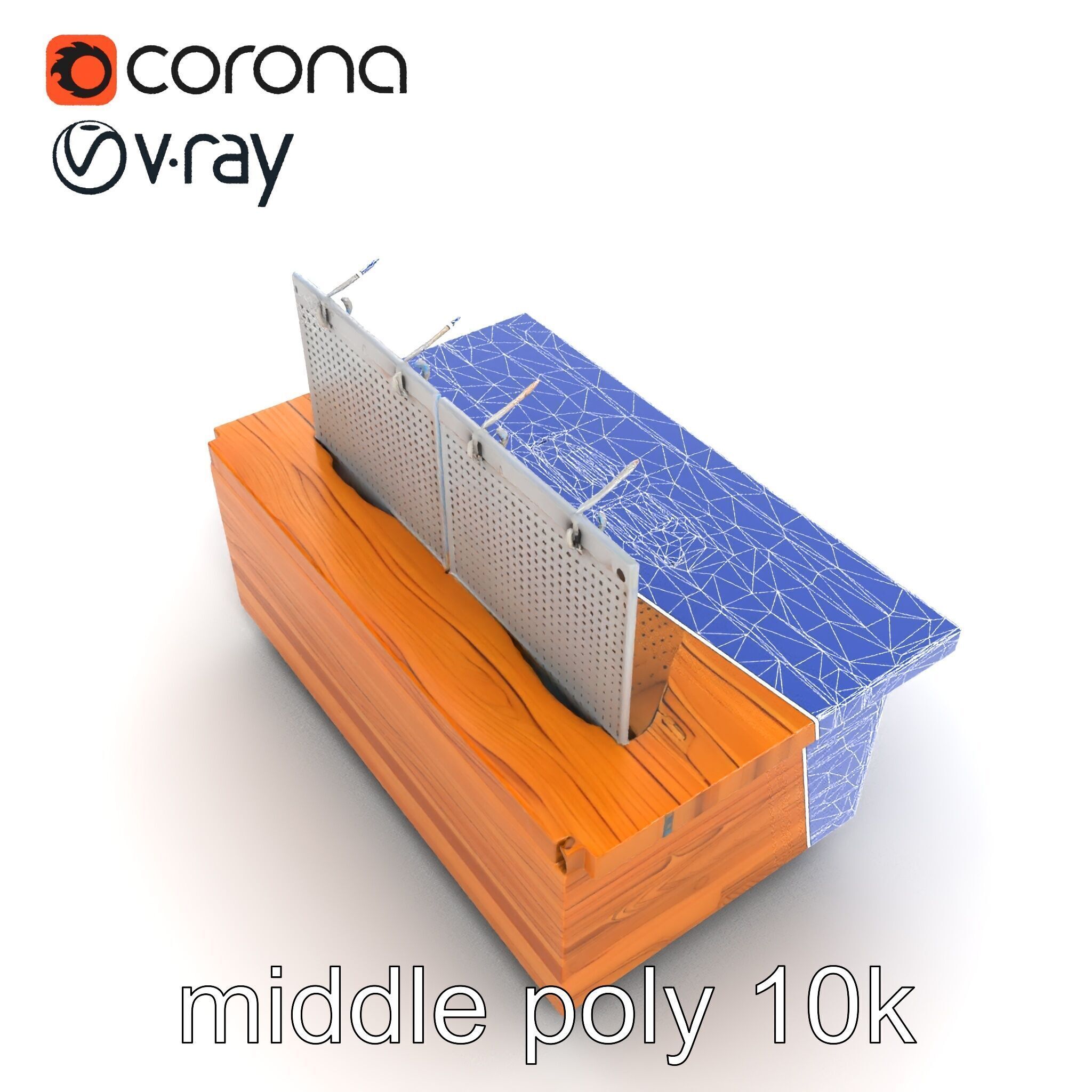 Ergonomic Supermarket Island Shelf model pack Low-poly 3D model_26