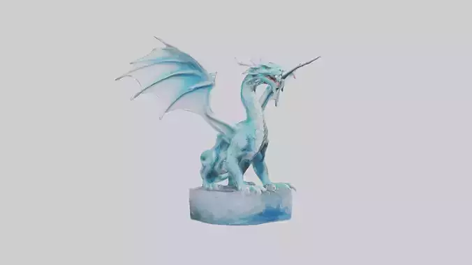 Ice Dragon statue model