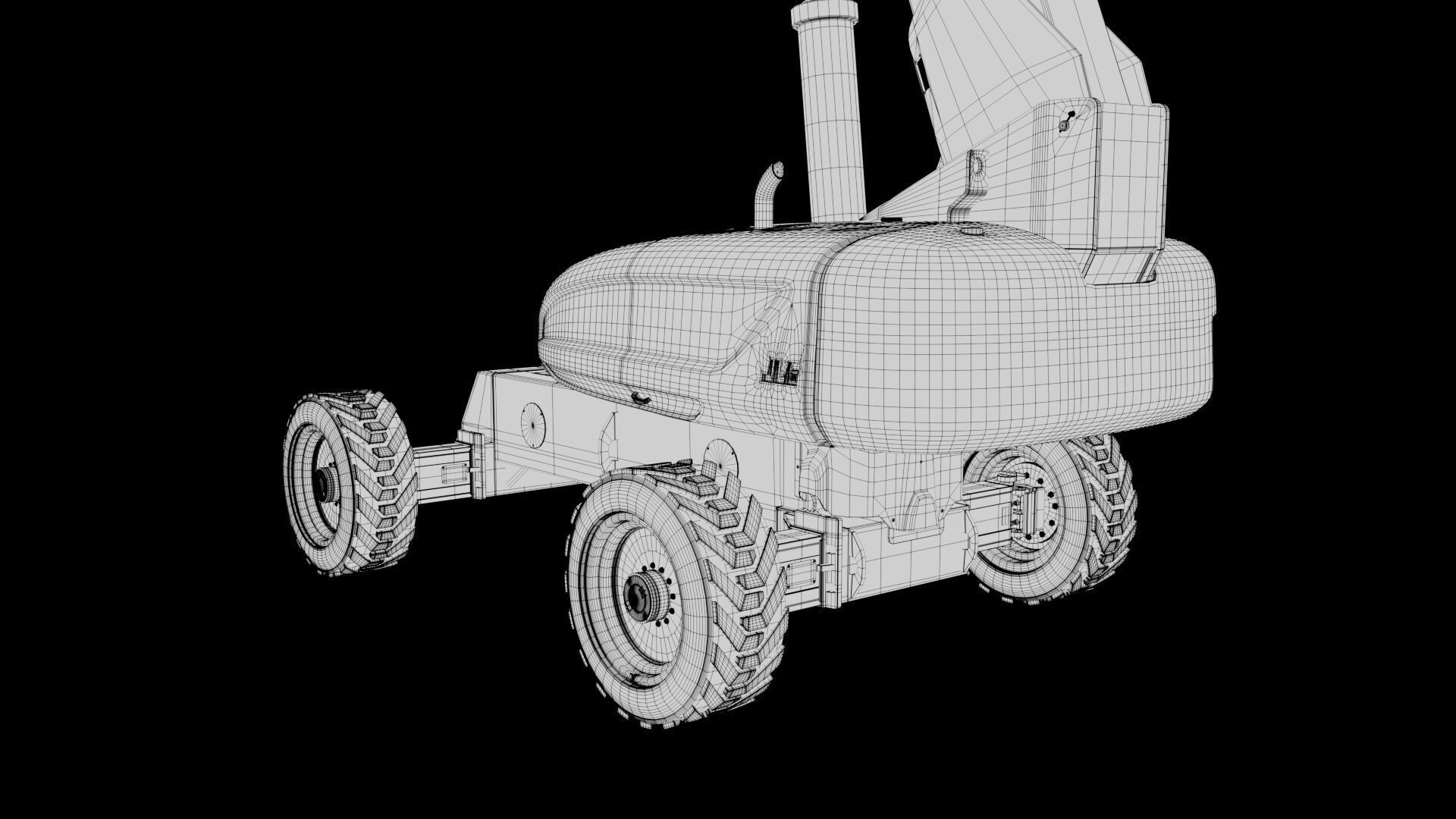 Telescopic Boom Lift 3D model_2