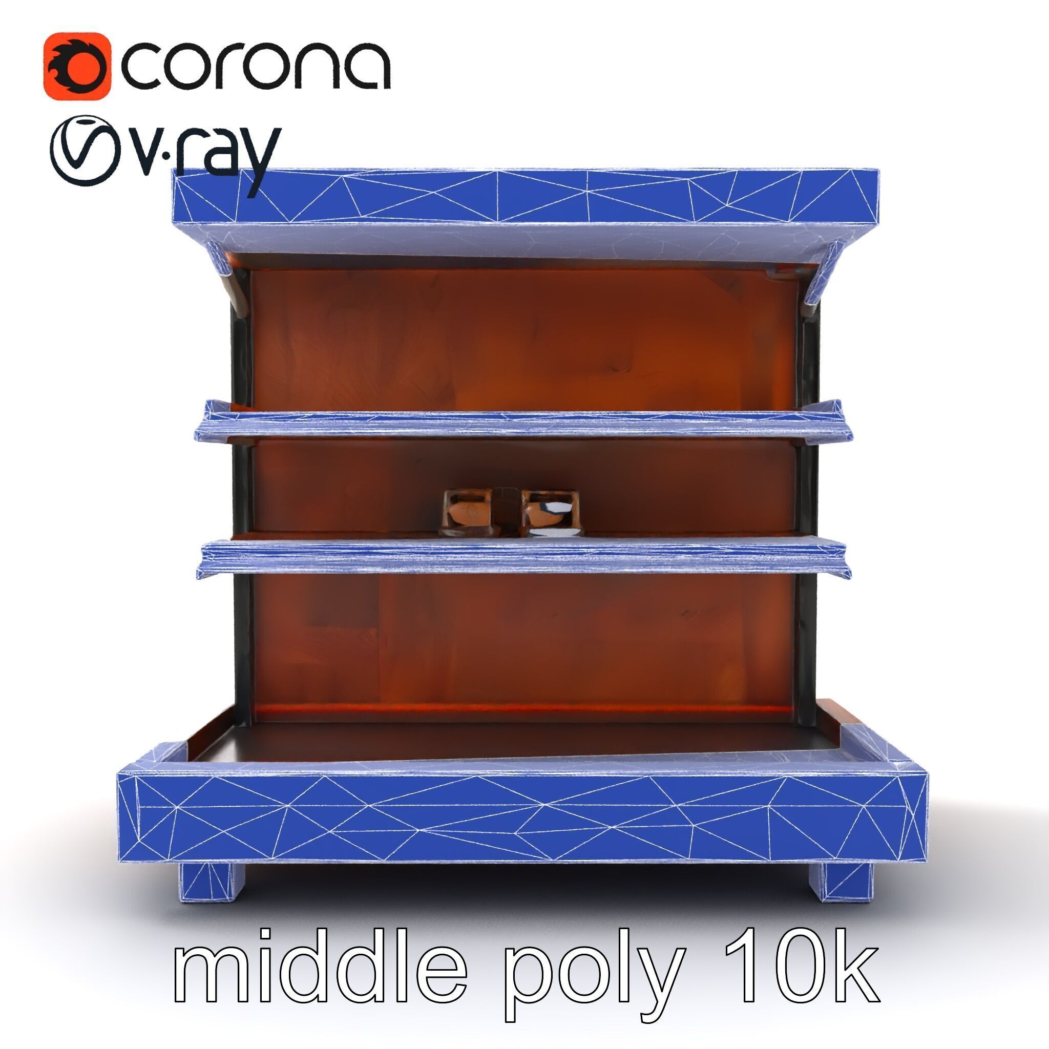 Eco-conscious Supermarket Shelf Model Pack with Reclaimed Mat... Low-poly 3D model_65