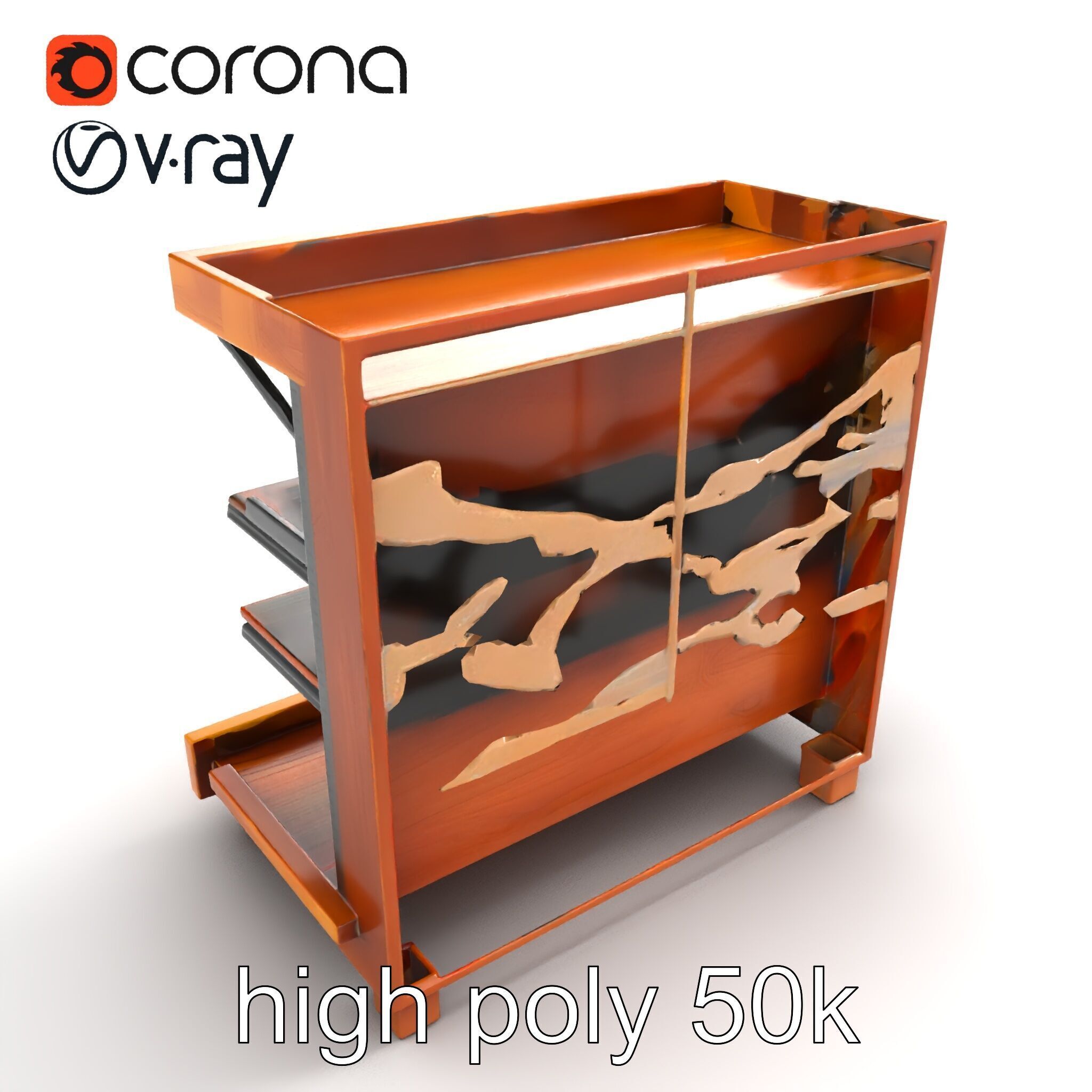 Eco-conscious Supermarket Shelf Model Pack with Reclaimed Mat... Low-poly 3D model_49