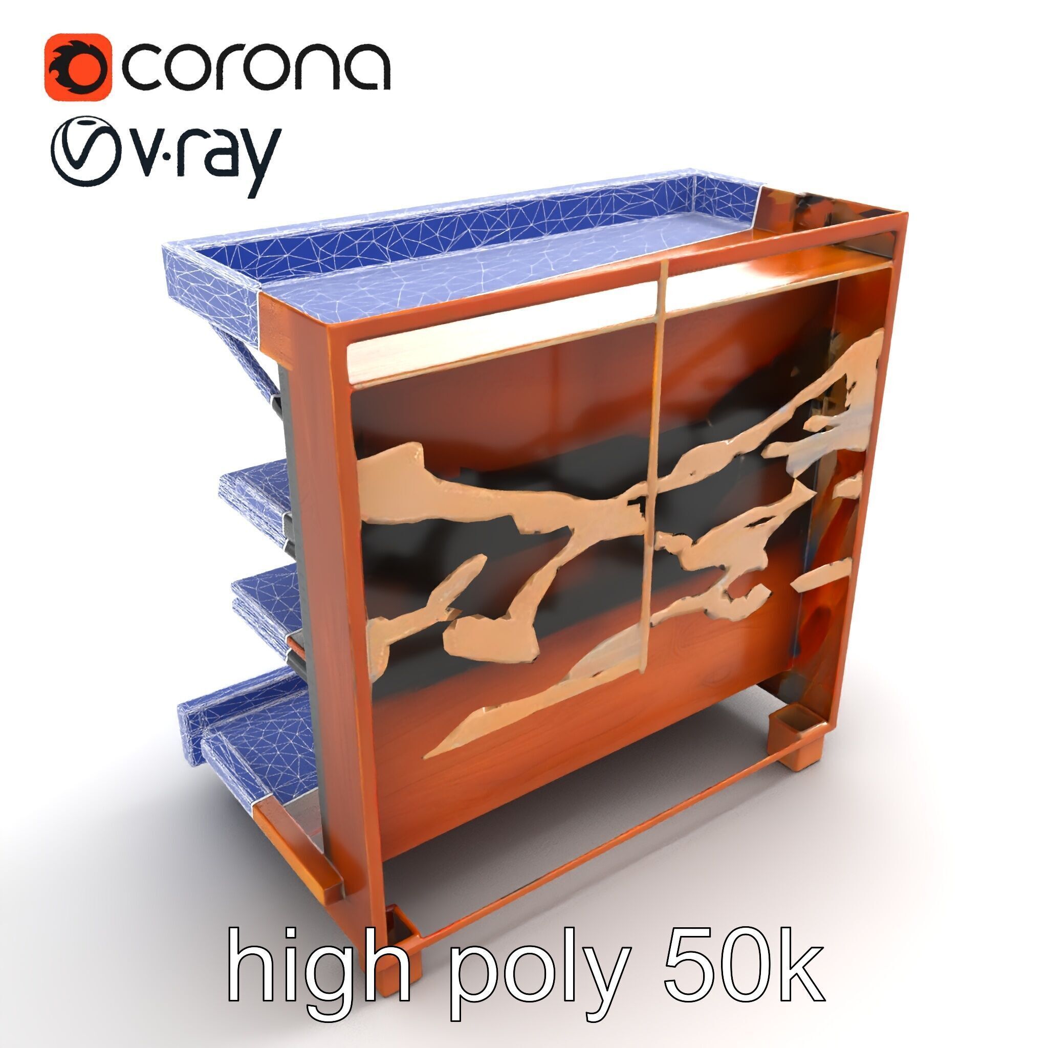 Eco-conscious Supermarket Shelf Model Pack with Reclaimed Mat... Low-poly 3D model_64