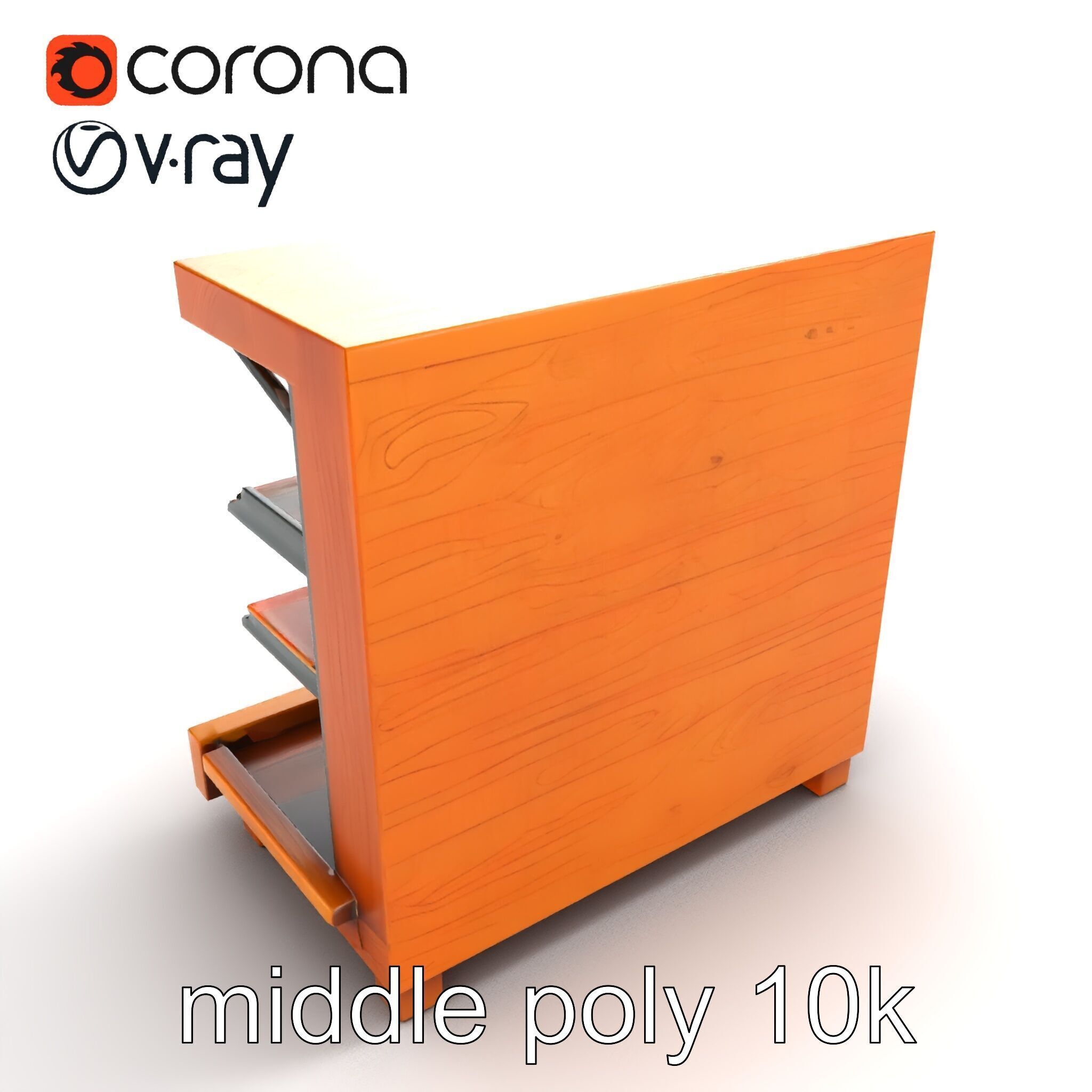 Eco-conscious Supermarket Shelf Model Pack with Reclaimed Mat... Low-poly 3D model_41