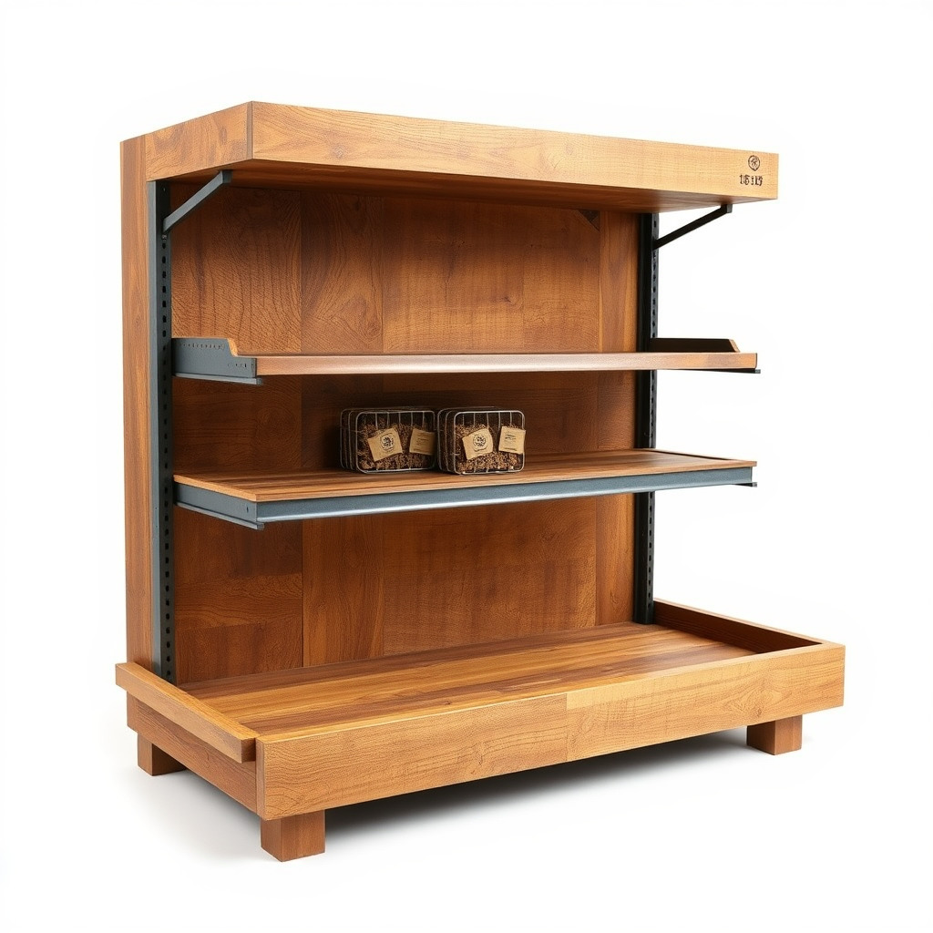 Eco-conscious Supermarket Shelf Model Pack with Reclaimed Mat... Low-poly 3D model_34