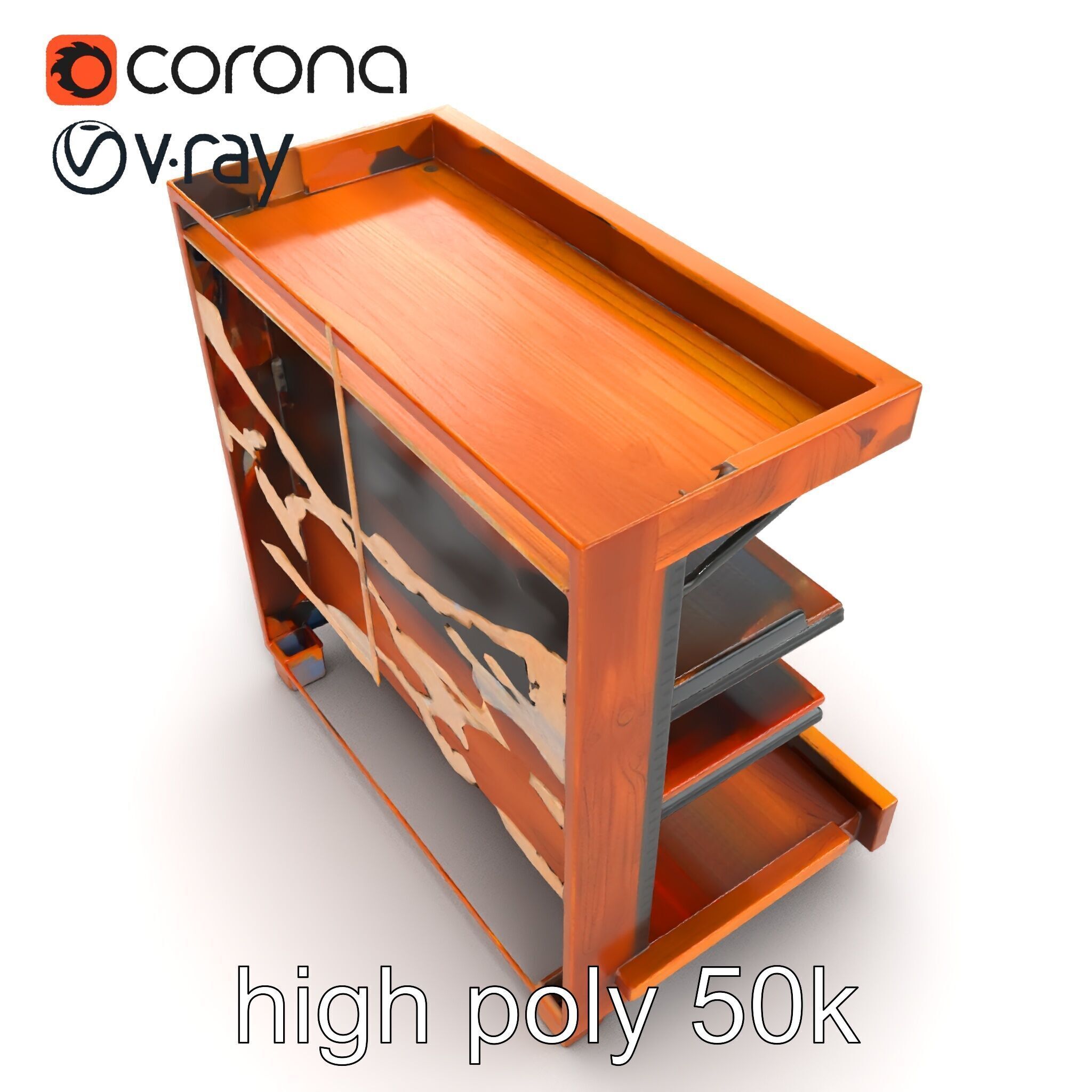 Eco-conscious Supermarket Shelf Model Pack with Reclaimed Mat... Low-poly 3D model_53