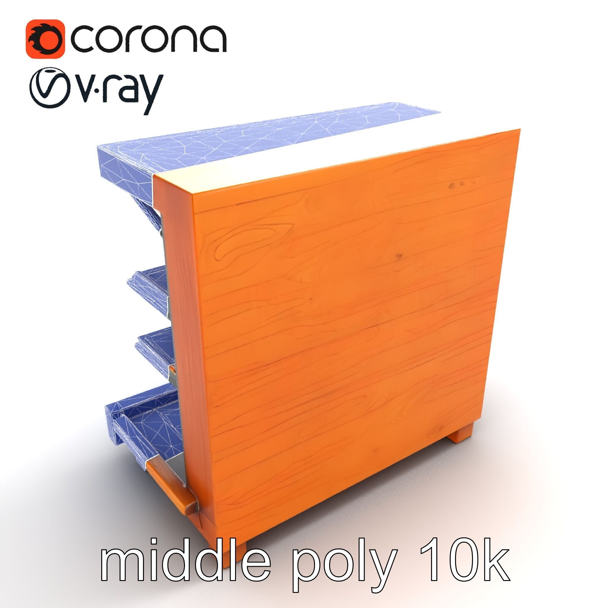 Eco-conscious Supermarket Shelf Model Pack with Reclaimed Mat... Low-poly 3D model_47