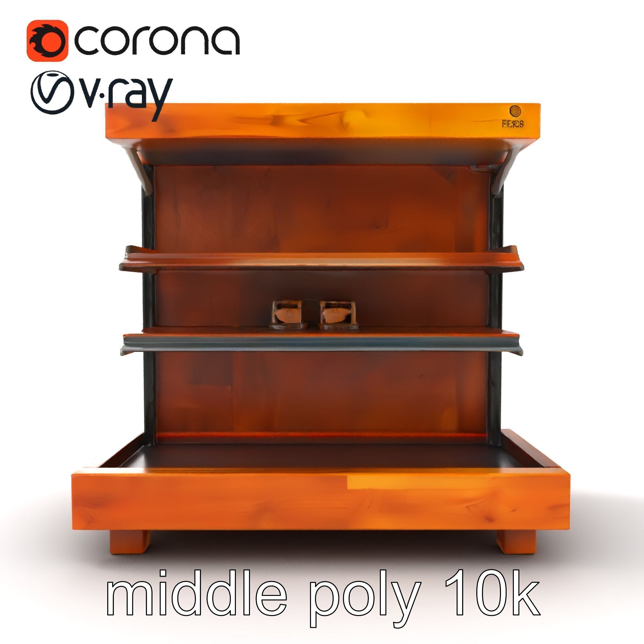 Eco-conscious Supermarket Shelf Model Pack with Reclaimed Mat... Low-poly 3D model_60