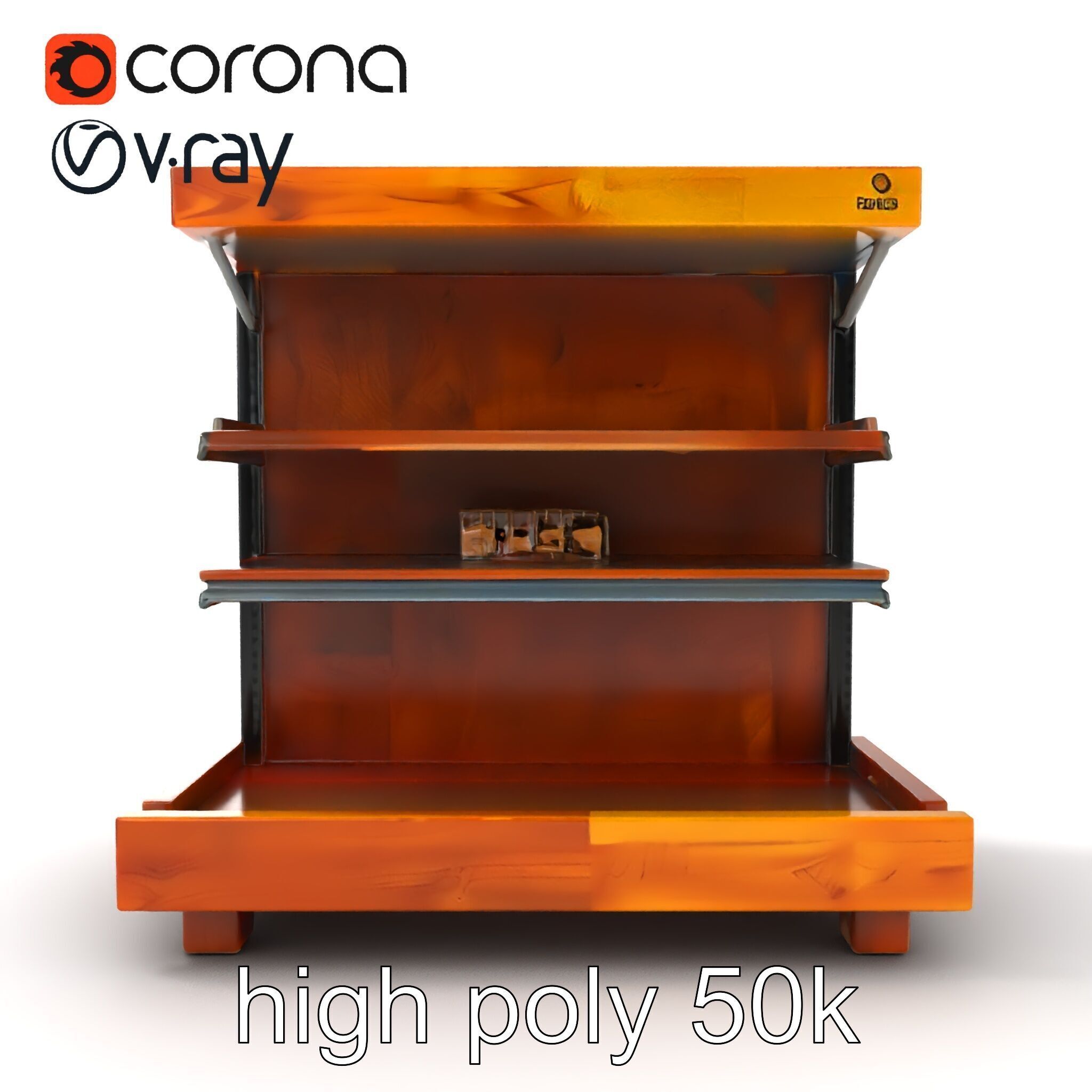 Eco-conscious Supermarket Shelf Model Pack with Reclaimed Mat... Low-poly 3D model_56