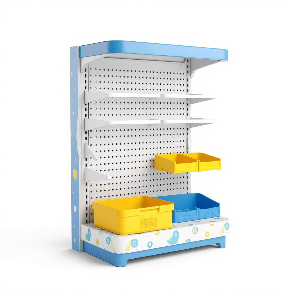 Eco-conscious Supermarket Shelf Model Pack with Reclaimed Mat... Low-poly 3D model_5