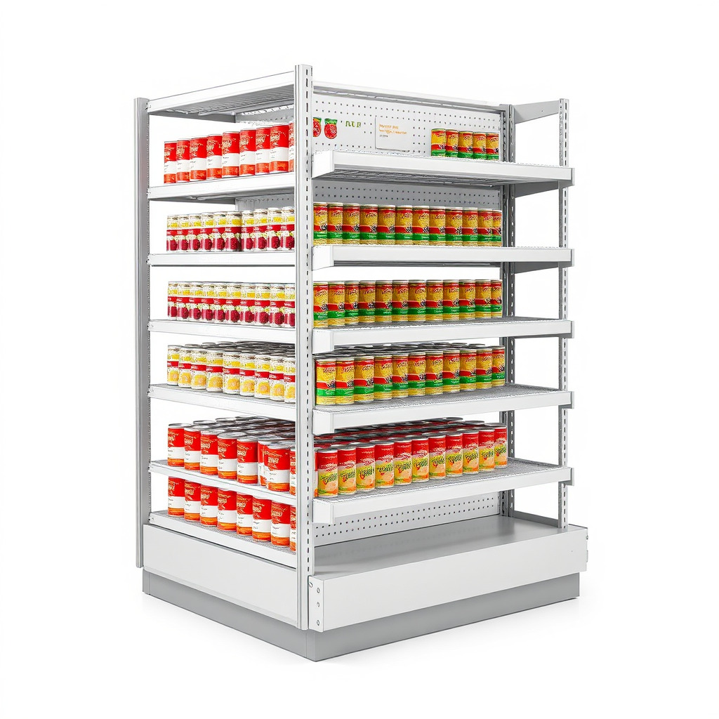 Adjustable Supermarket Shelf Display model pack Low-poly 3D model_4