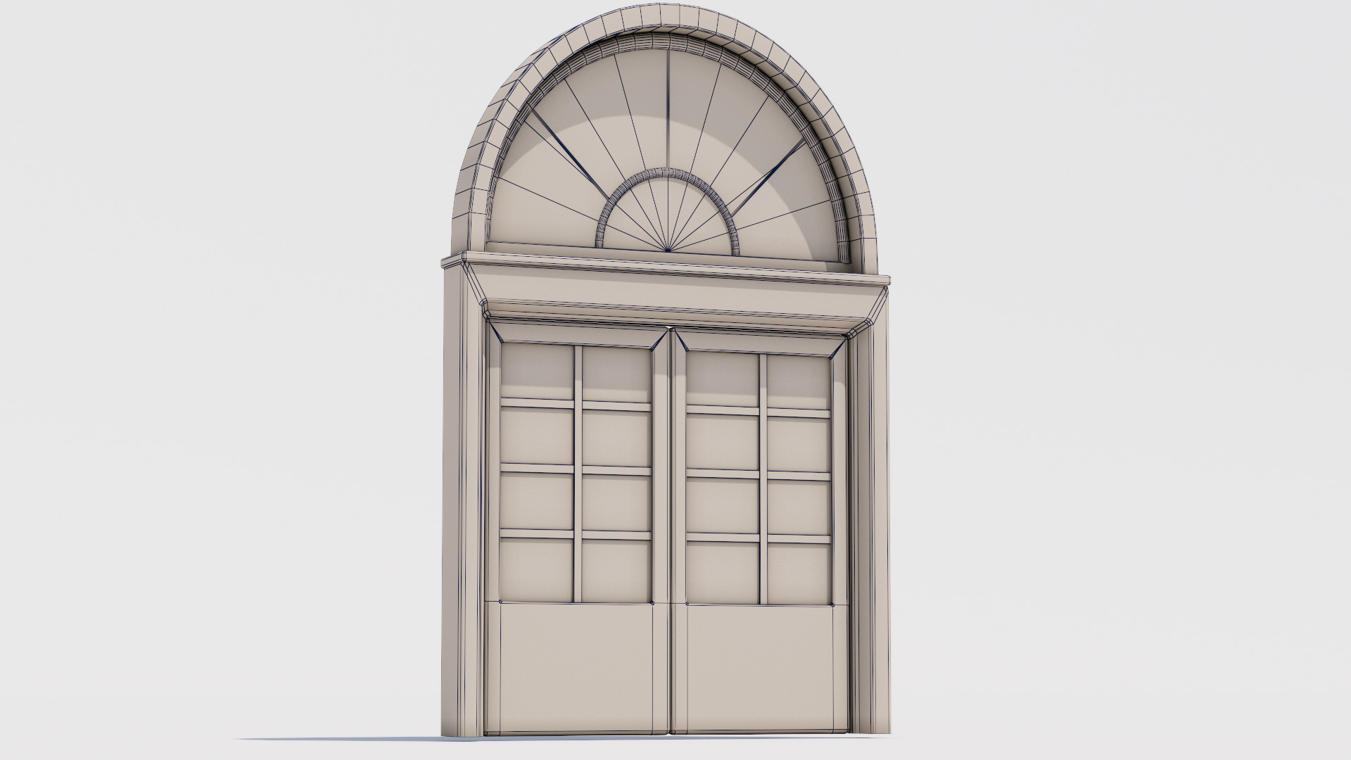 Door 01 Low-poly 3D model_7