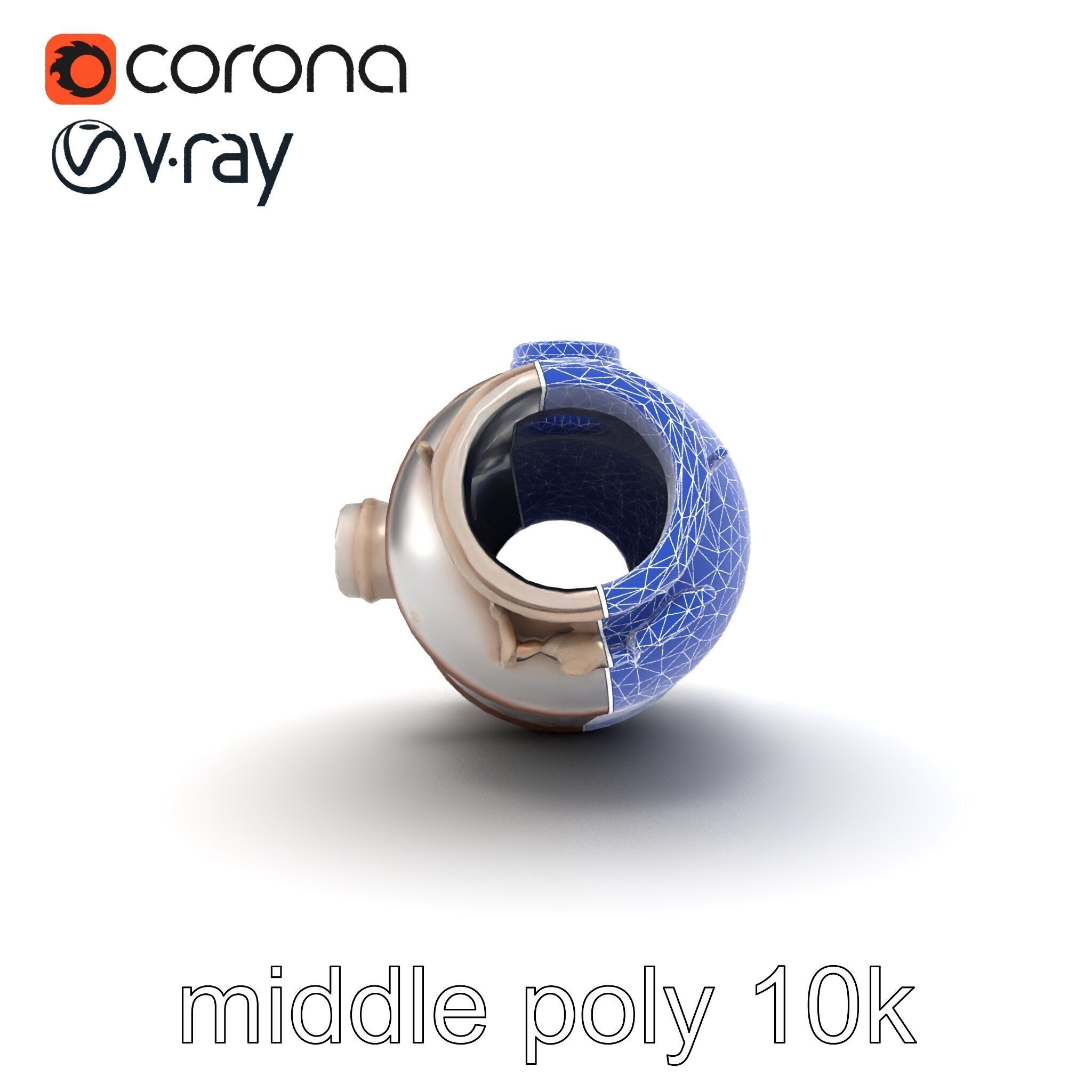 Advanced Catalytic Converter Cylindrical Model Pack Low-poly 3D model_23