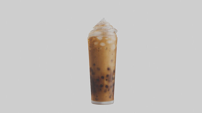 Iced coffee model Low-poly 3D model