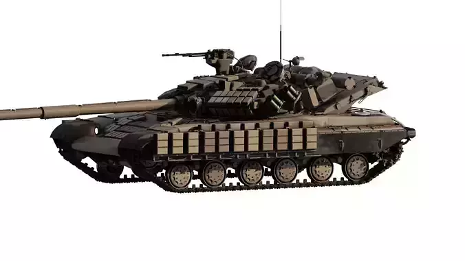T-64 Main battle tank 3D model