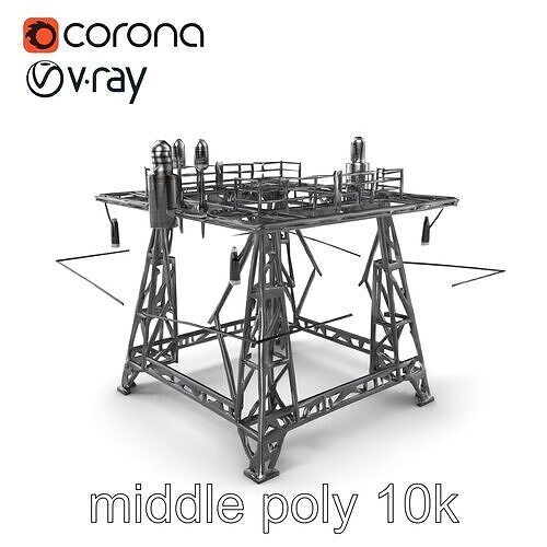 Energy Transmission Tower Lattice Structure model pack Low-poly 3D model