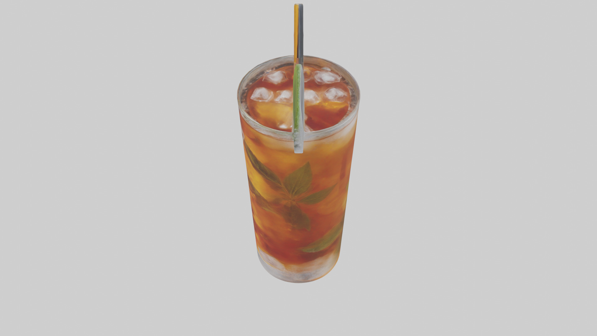Iced herbal tea model Low-poly 3D model_17