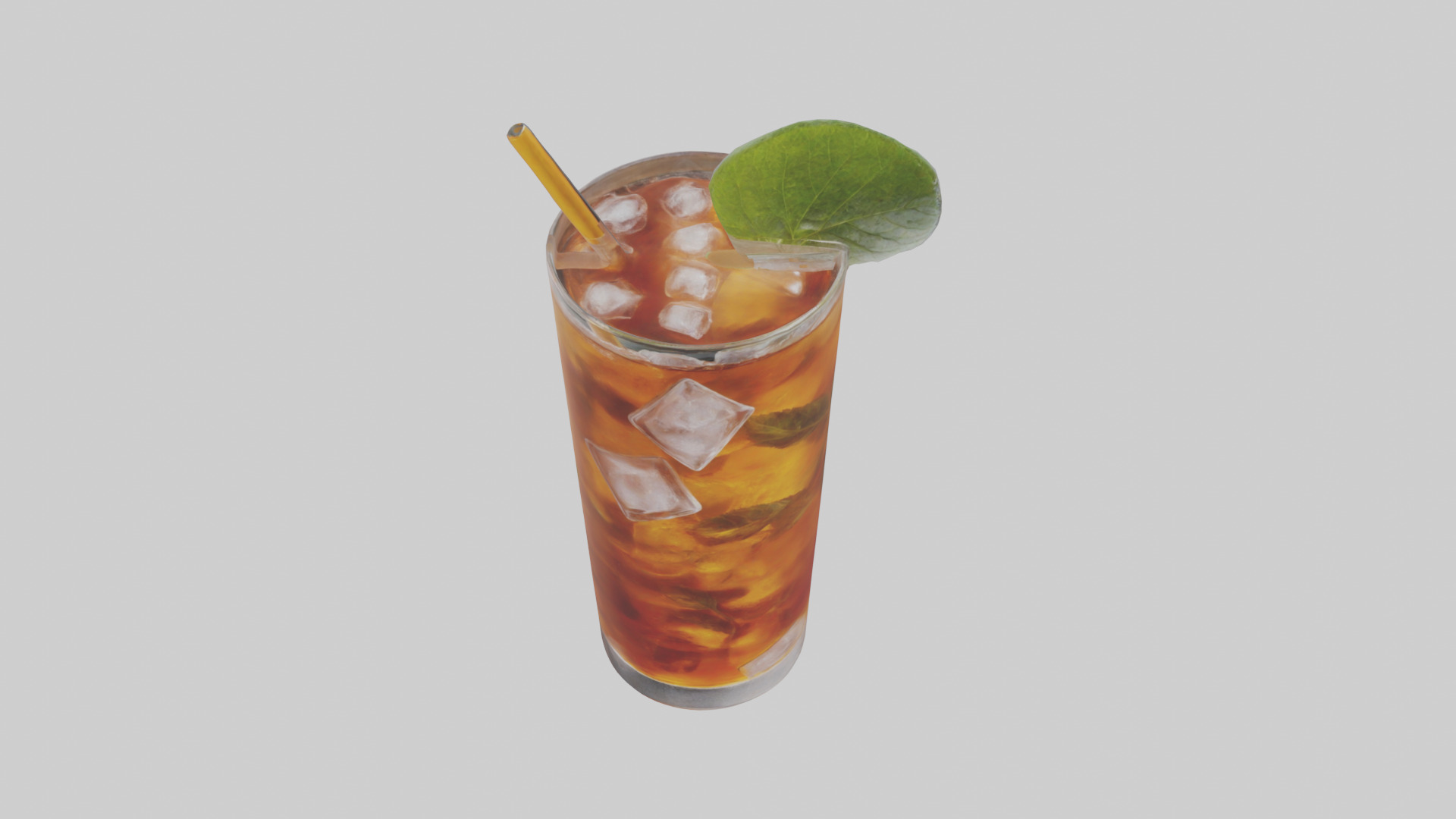 Iced herbal tea model Low-poly 3D model_16