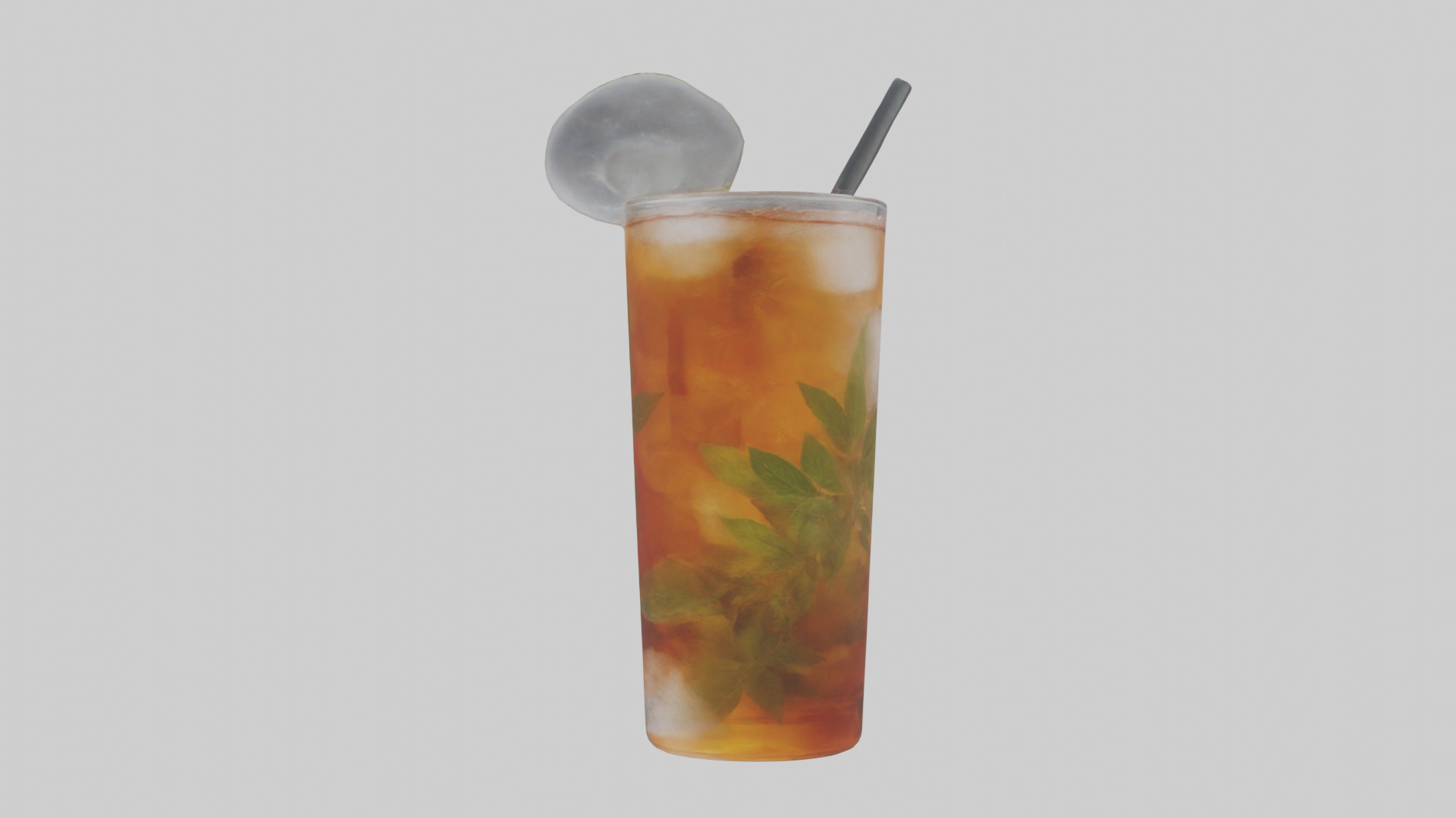 Iced herbal tea model Low-poly 3D model_1