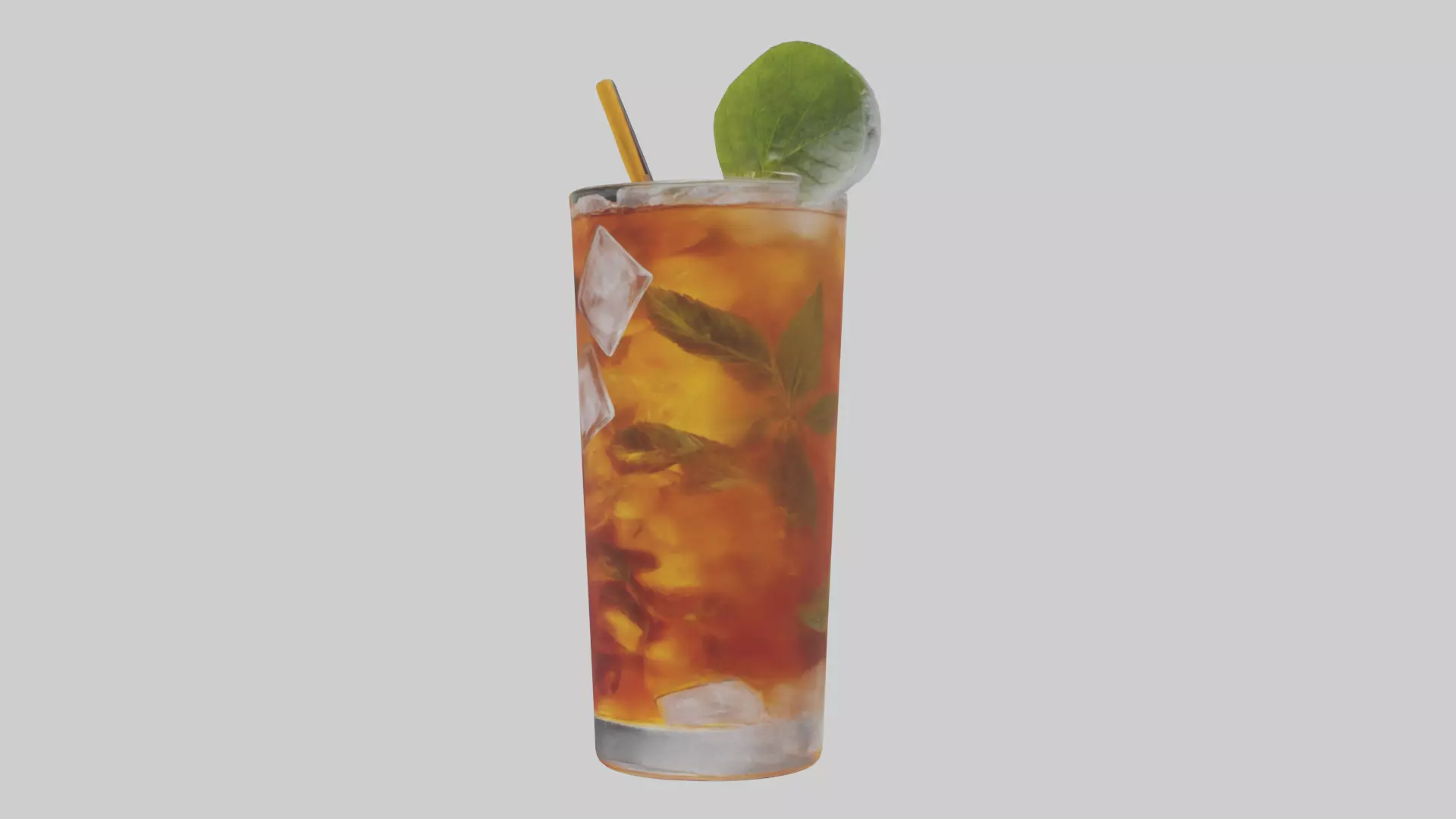 Iced herbal tea model Low-poly 3D model_0