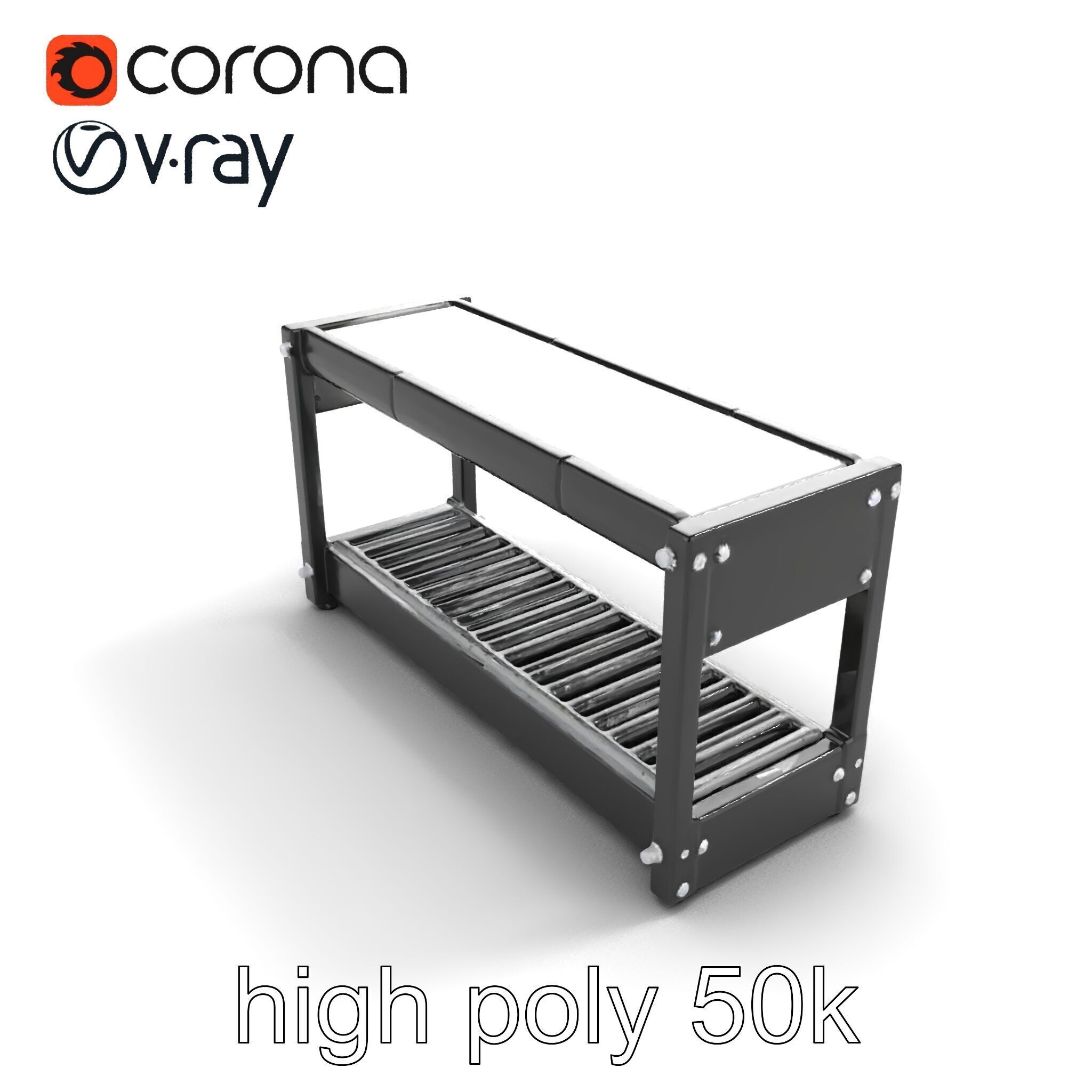 Advanced Conveyor Belt Mechanism Model Pack Low-poly 3D model_14