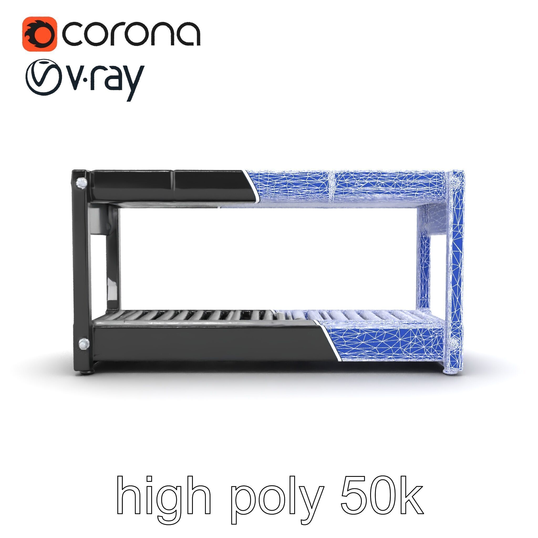 Advanced Conveyor Belt Mechanism Model Pack Low-poly 3D model_27