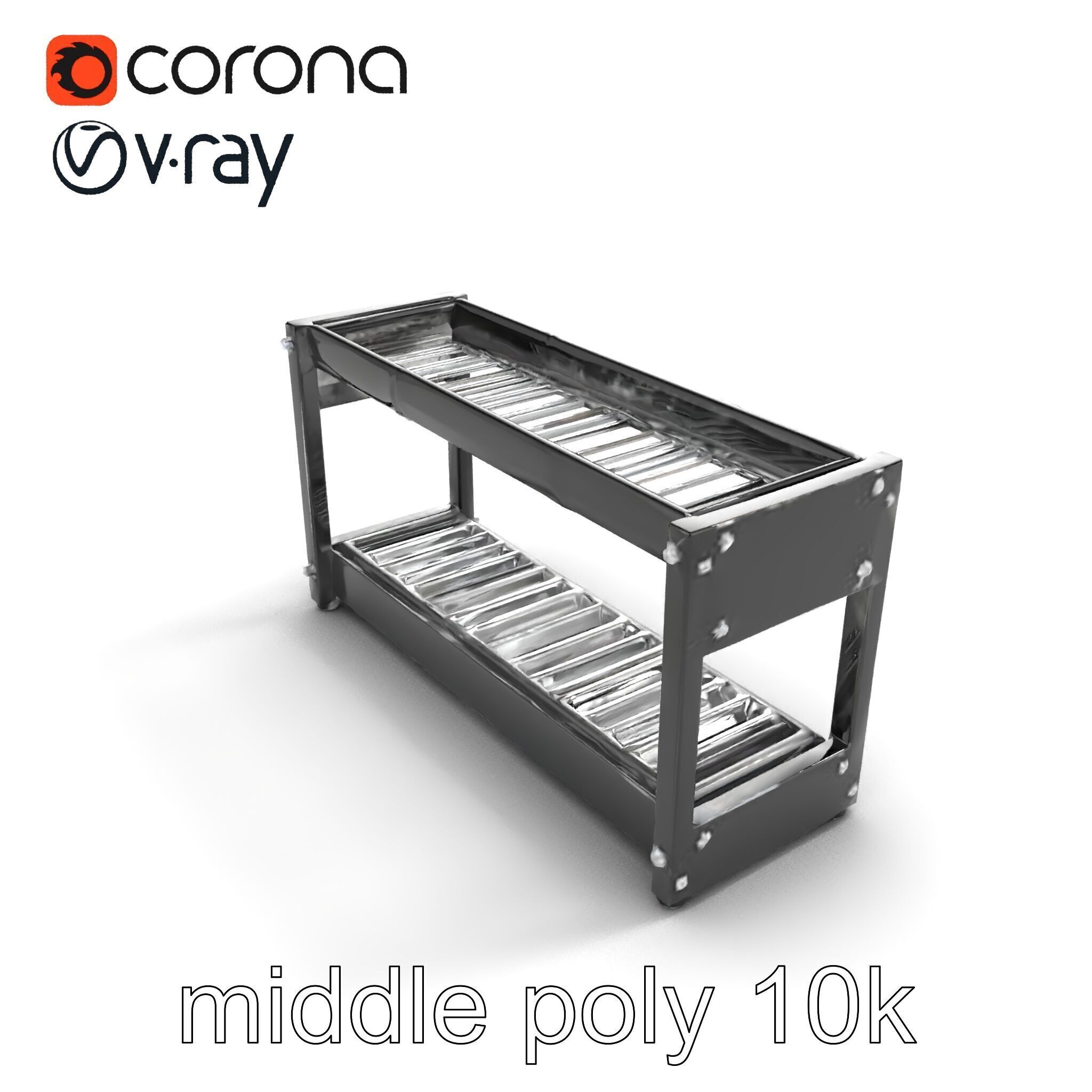 Advanced Conveyor Belt Mechanism Model Pack Low-poly 3D model_8