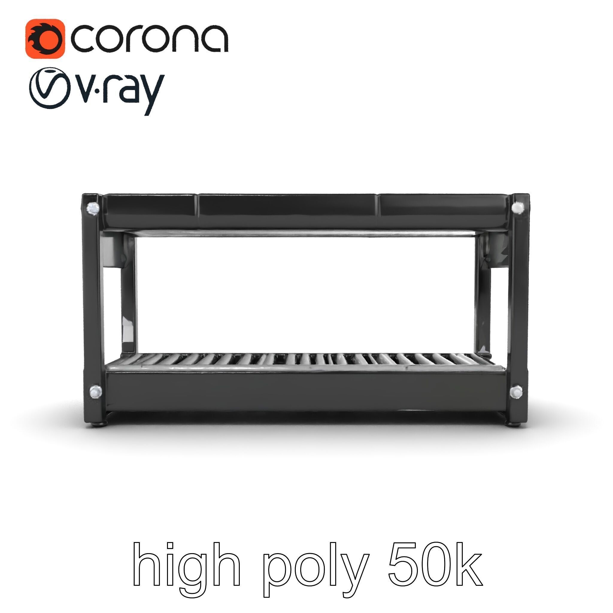 Advanced Conveyor Belt Mechanism Model Pack Low-poly 3D model_17