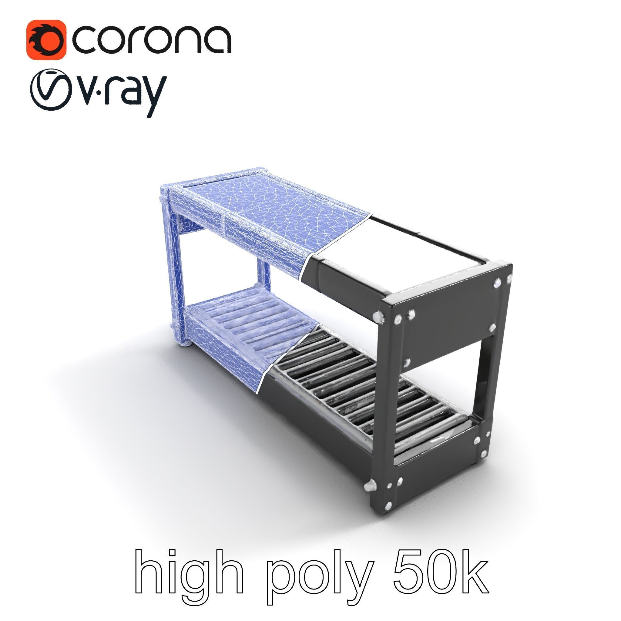 Advanced Conveyor Belt Mechanism Model Pack Low-poly 3D model_23
