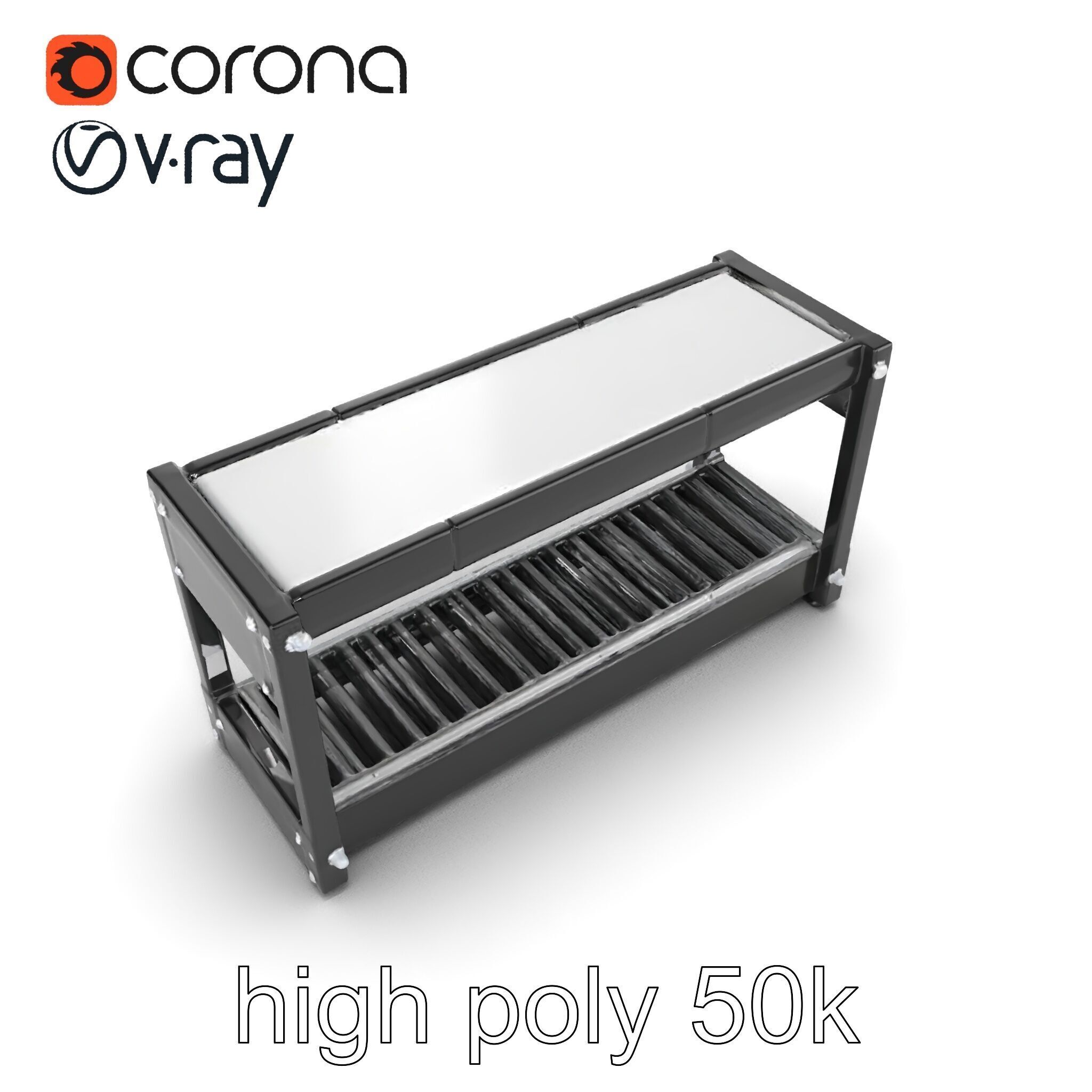 Advanced Conveyor Belt Mechanism Model Pack Low-poly 3D model_16