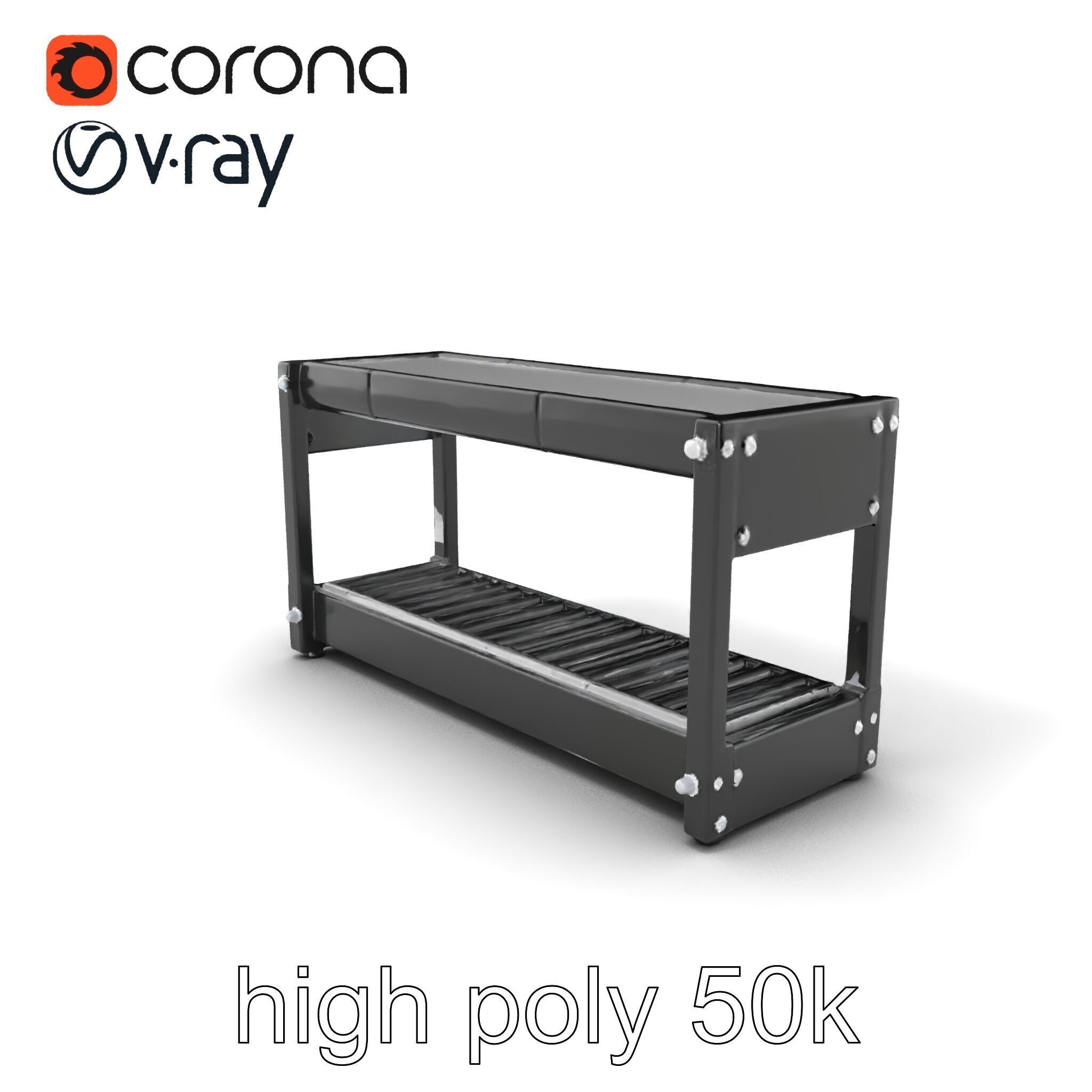 Advanced Conveyor Belt Mechanism Model Pack Low-poly 3D model_2