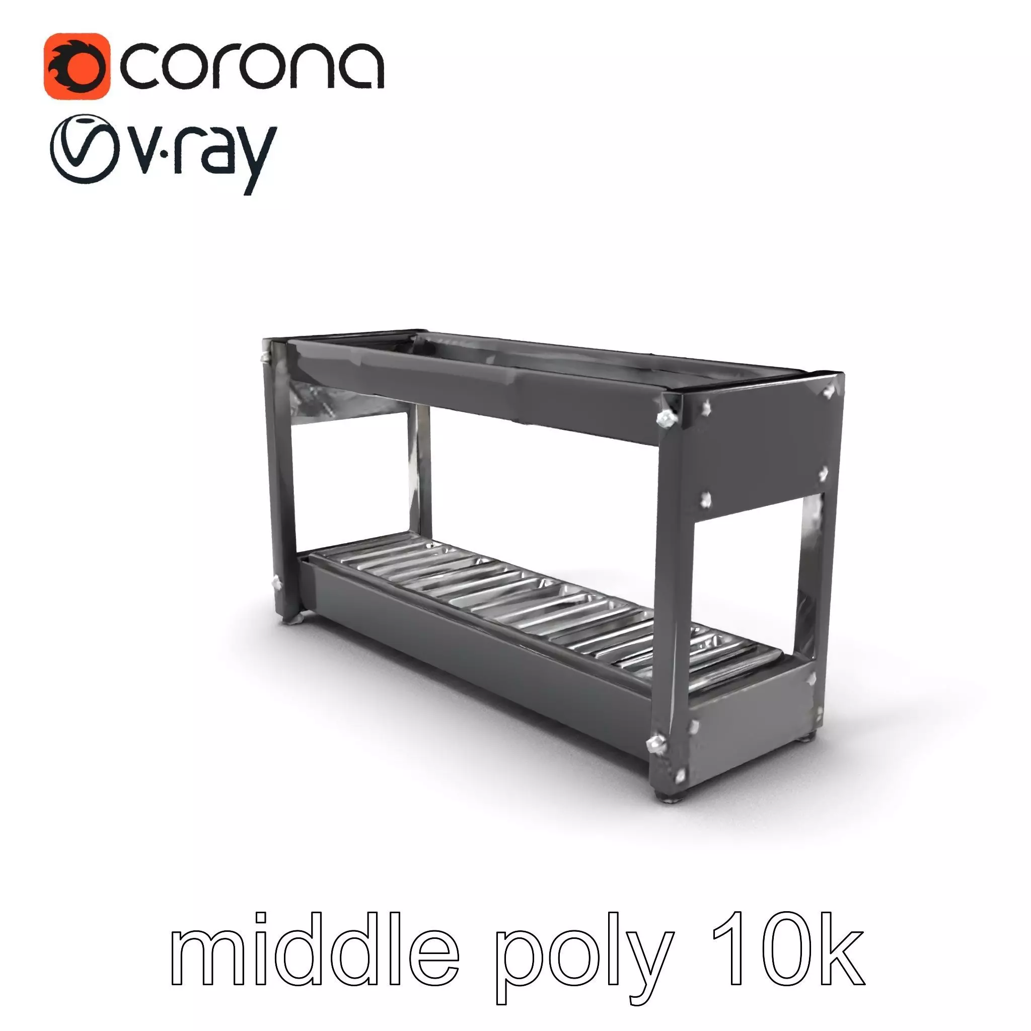 Advanced Conveyor Belt Mechanism Model Pack Low-poly 3D model_0