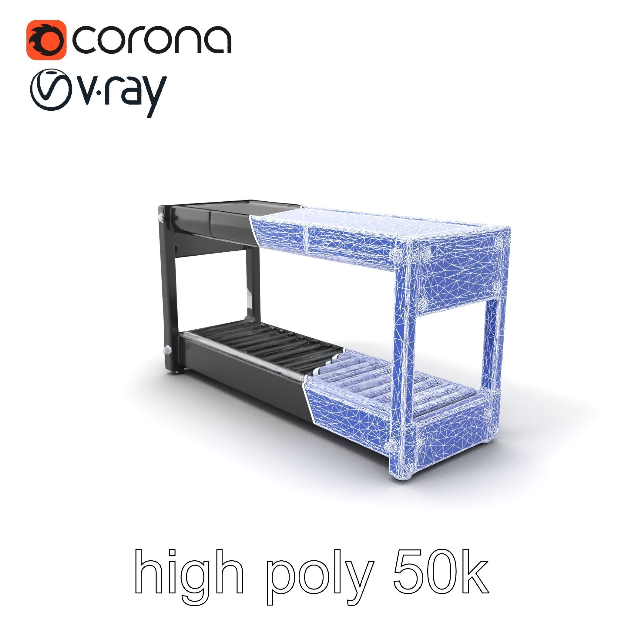 Advanced Conveyor Belt Mechanism Model Pack Low-poly 3D model_10