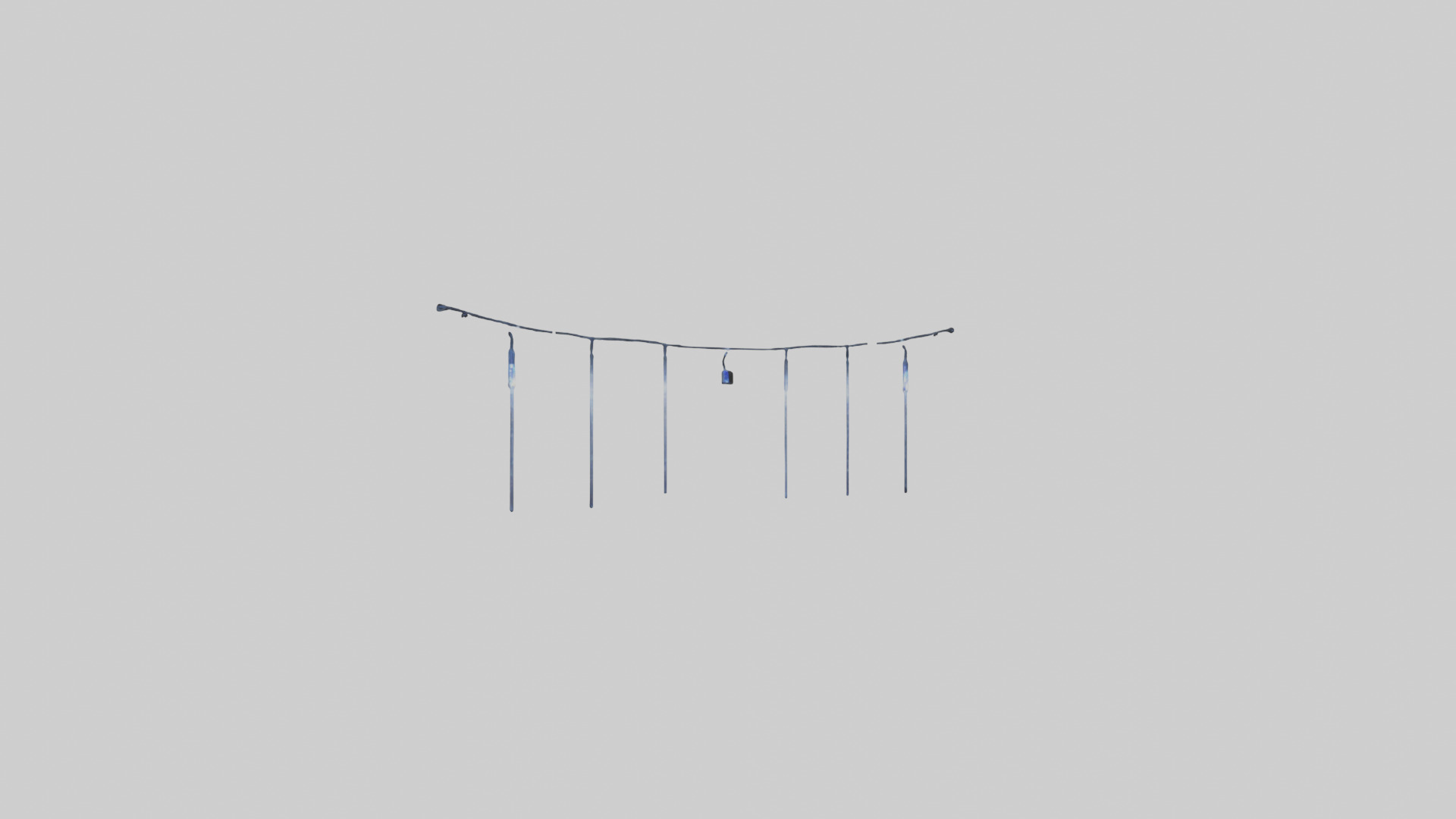 Icicle String Lights model Low-poly 3D model_11