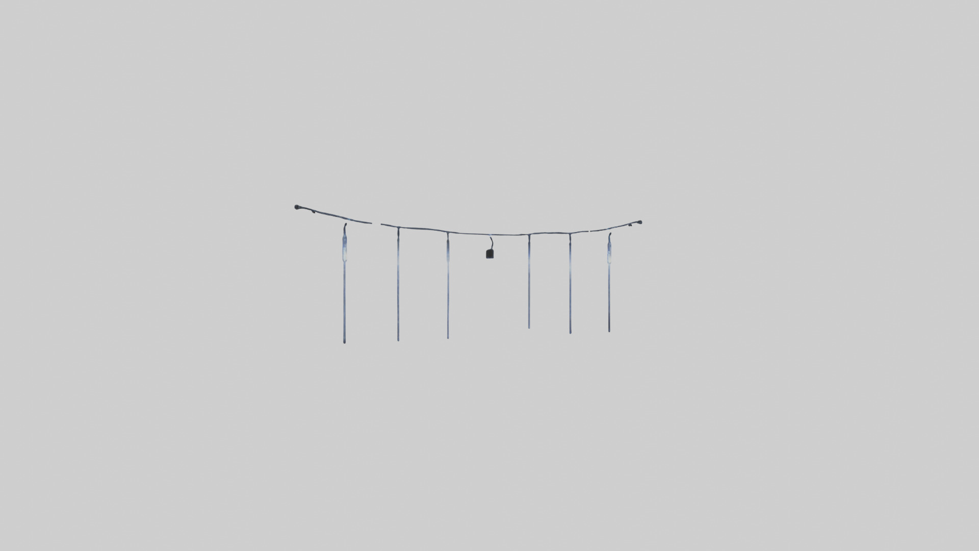 Icicle String Lights model Low-poly 3D model_2