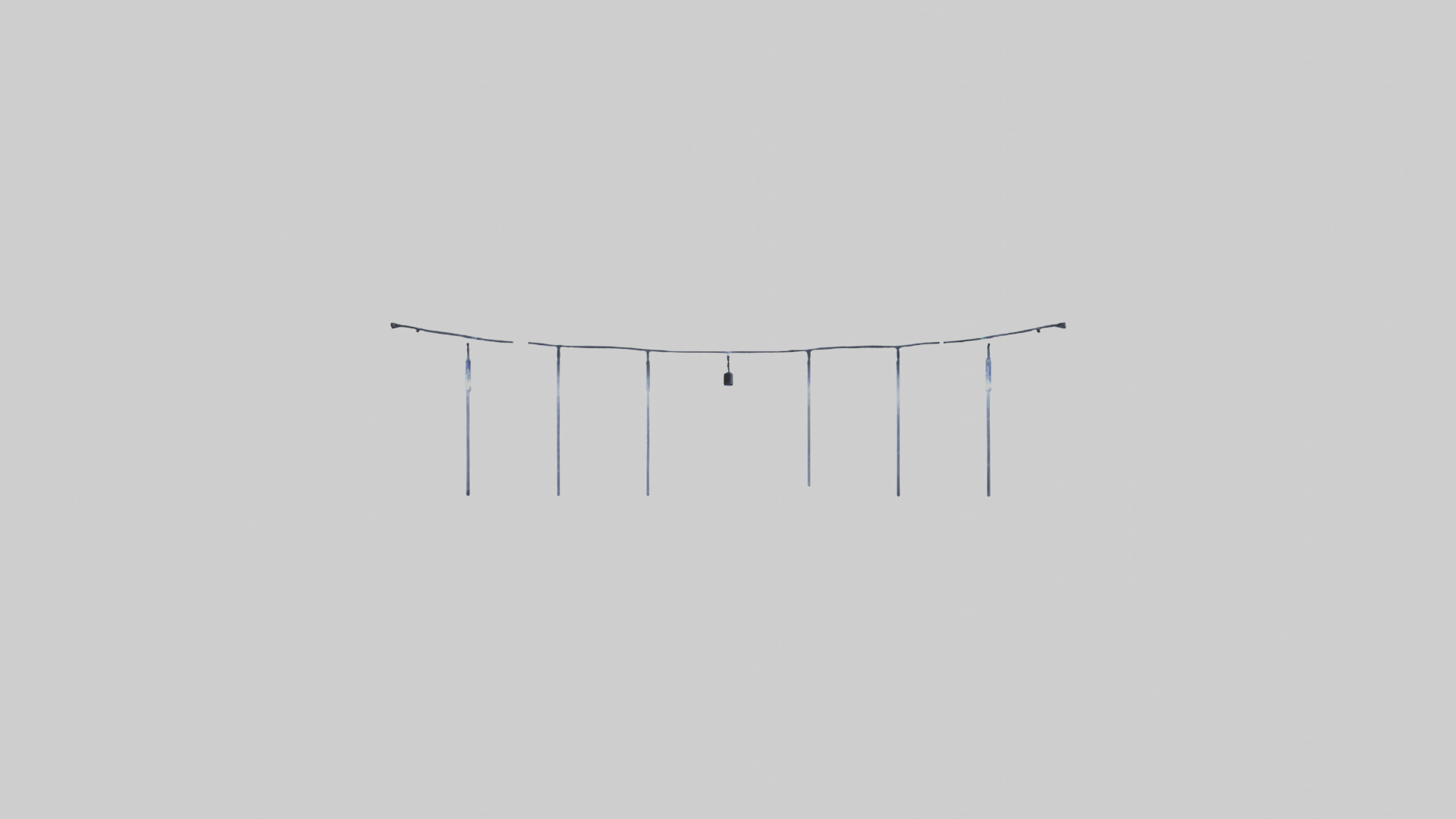 Icicle String Lights model Low-poly 3D model_1