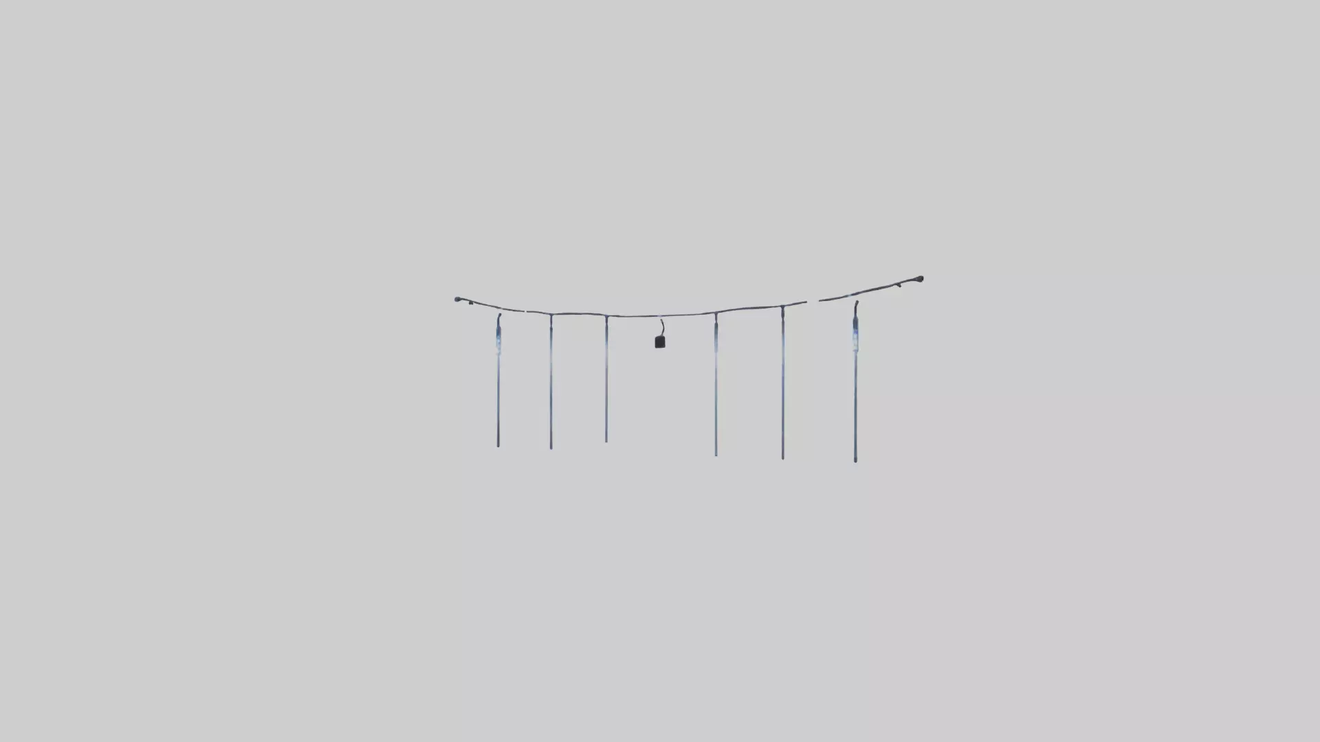 Icicle String Lights model Low-poly 3D model_0
