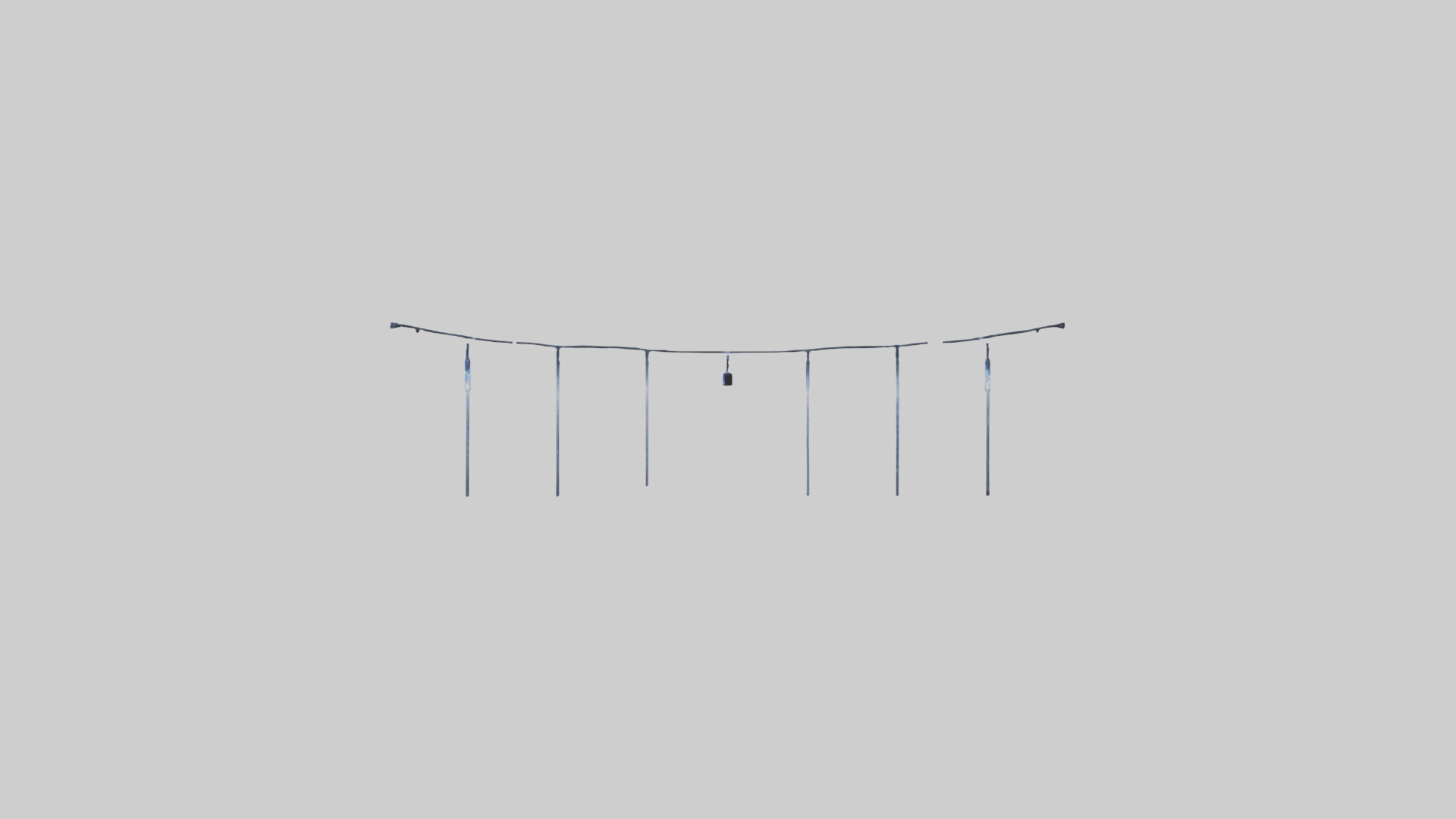 Icicle String Lights model Low-poly 3D model_9