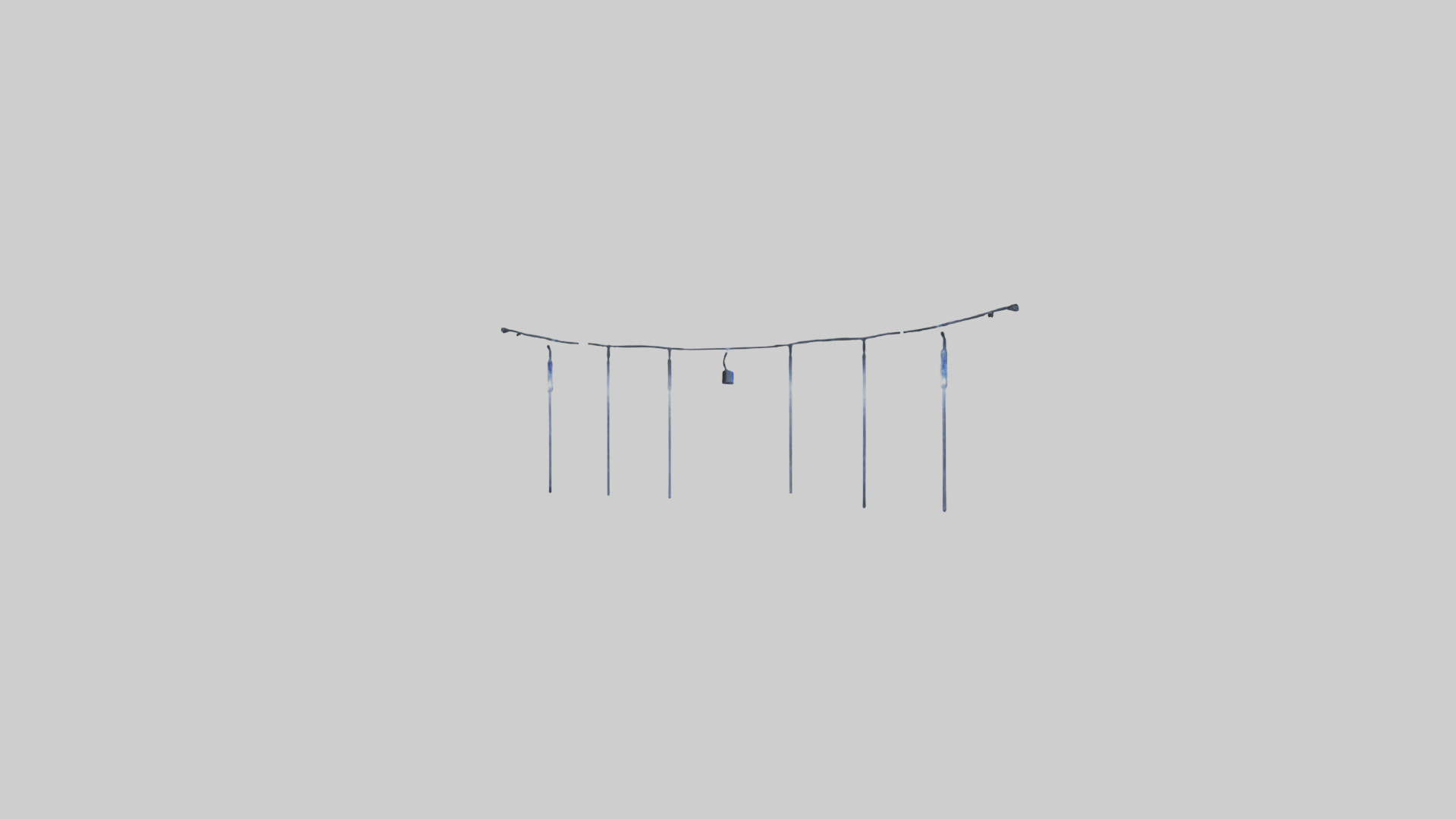 Icicle String Lights model Low-poly 3D model_3