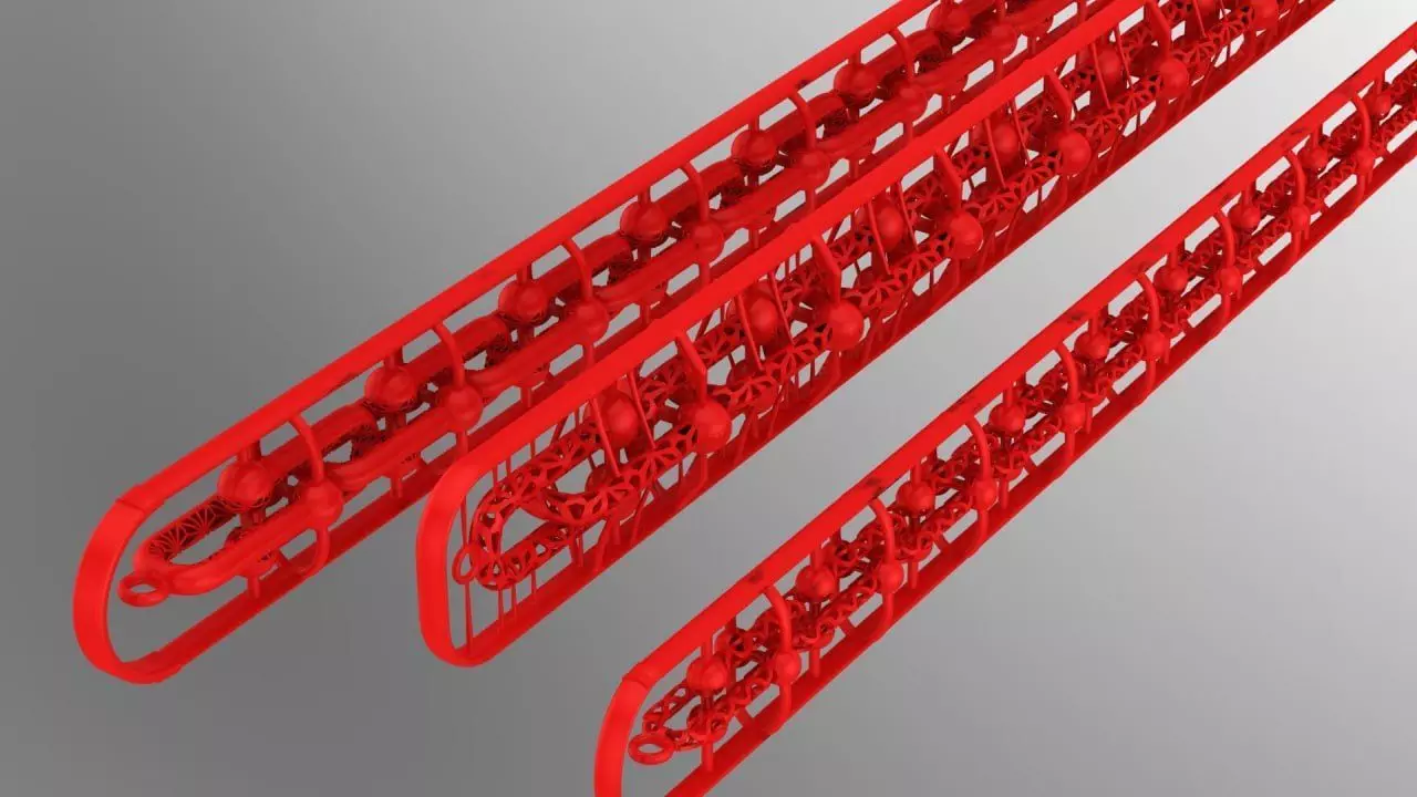 same chain 3 different hollow 3D print model_0