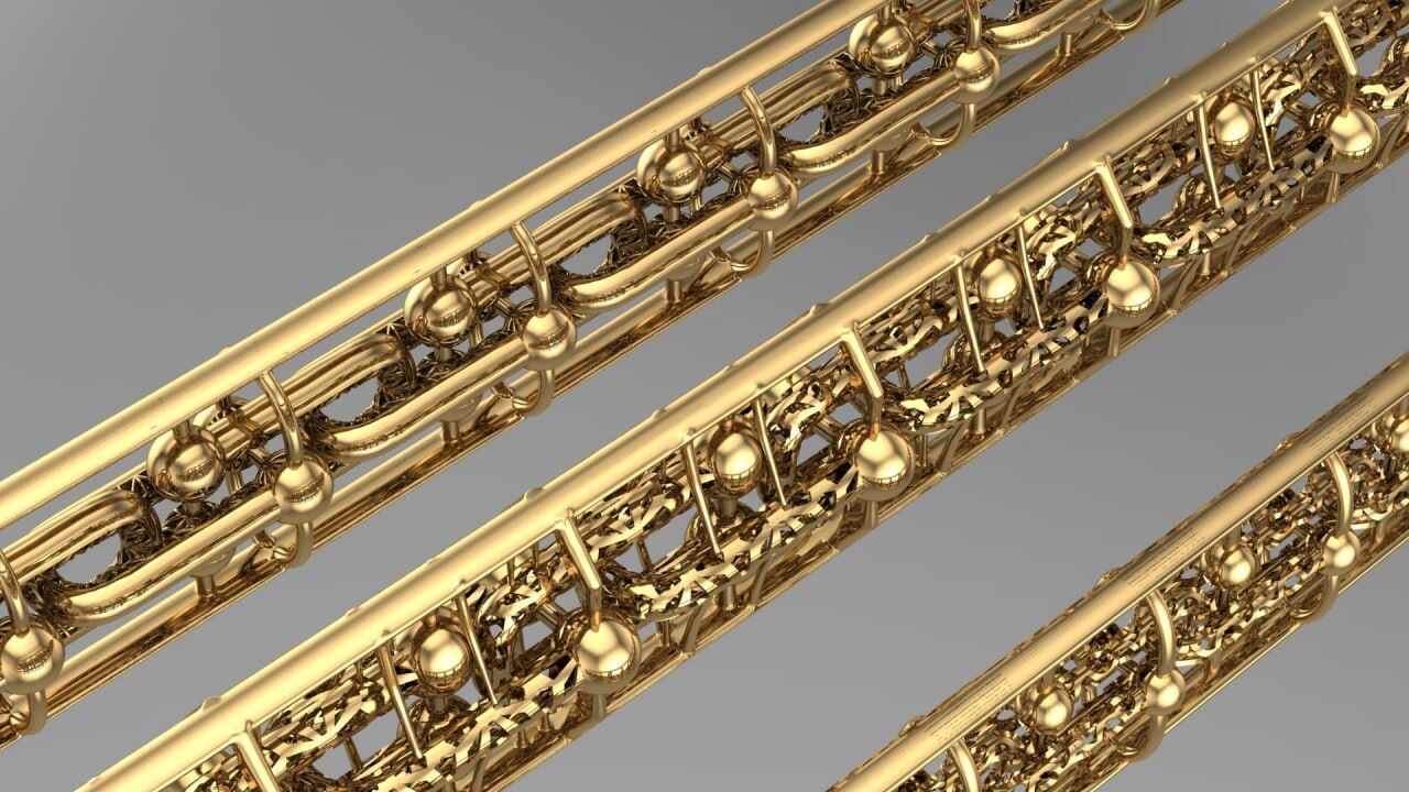 same chain 3 different hollow 3D print model_2