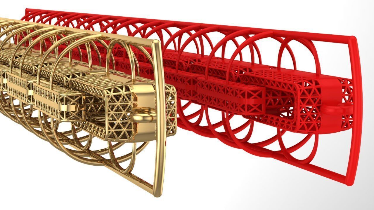 rectangular chain link bracelet 3D print model_2