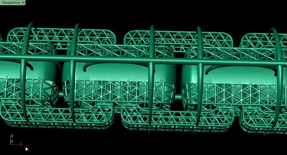 rectangular chain link bracelet 3D print model_4