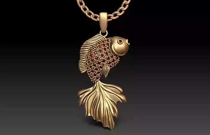 GoldenFish Pendant M44 3D print model