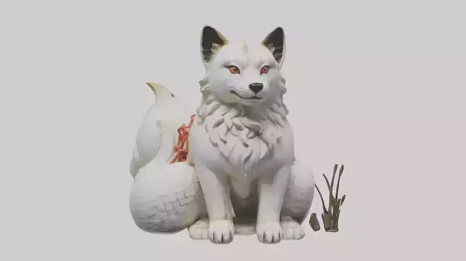 Inari statue model Low-poly 3D model