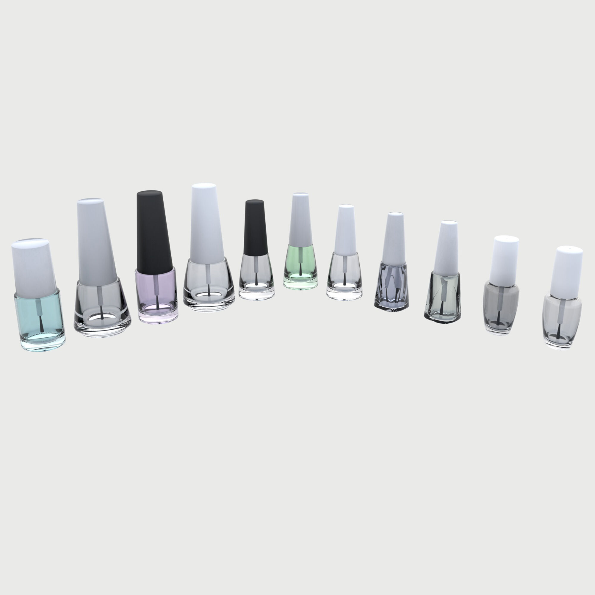 nail polish set 3D model_1