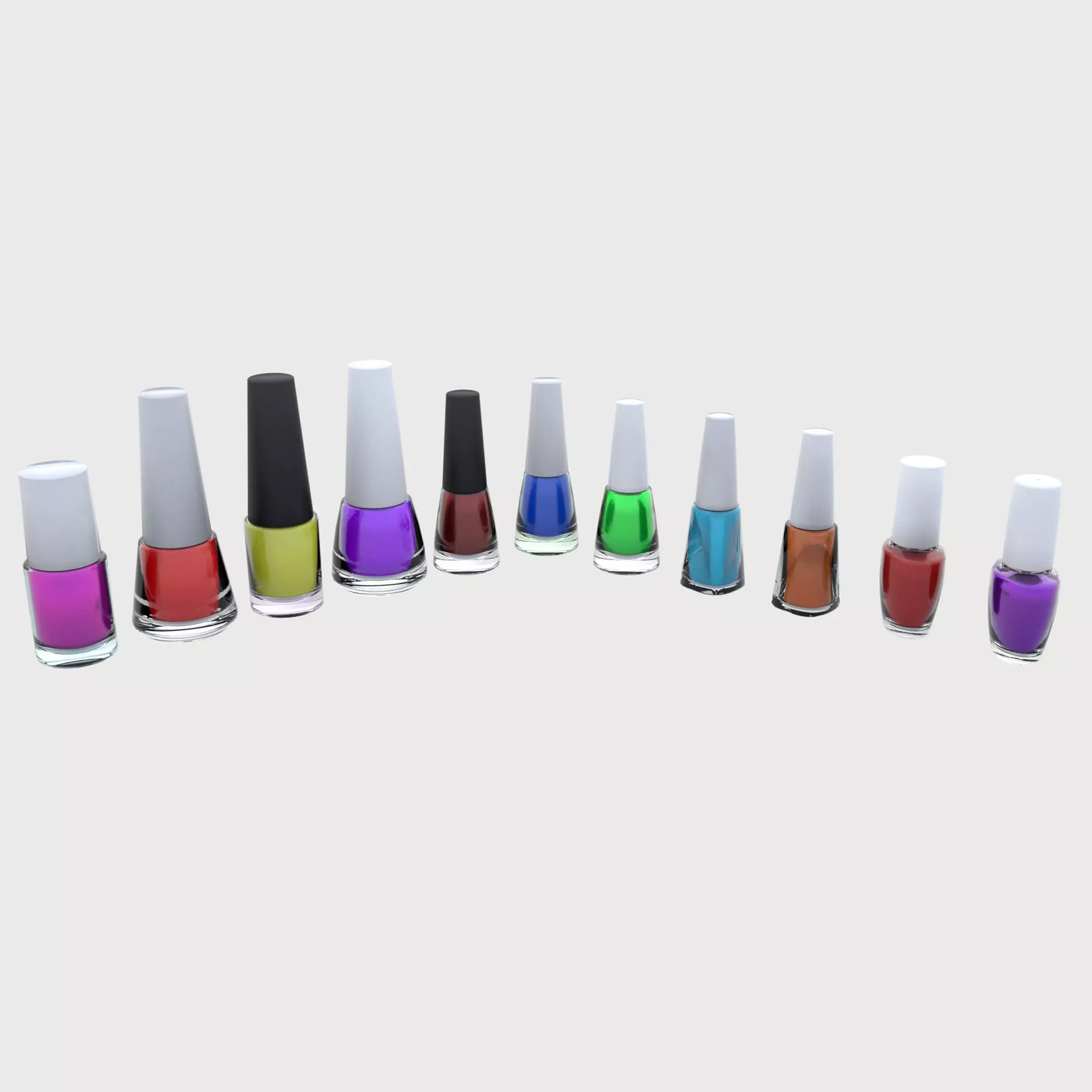 nail polish set 3D model_0