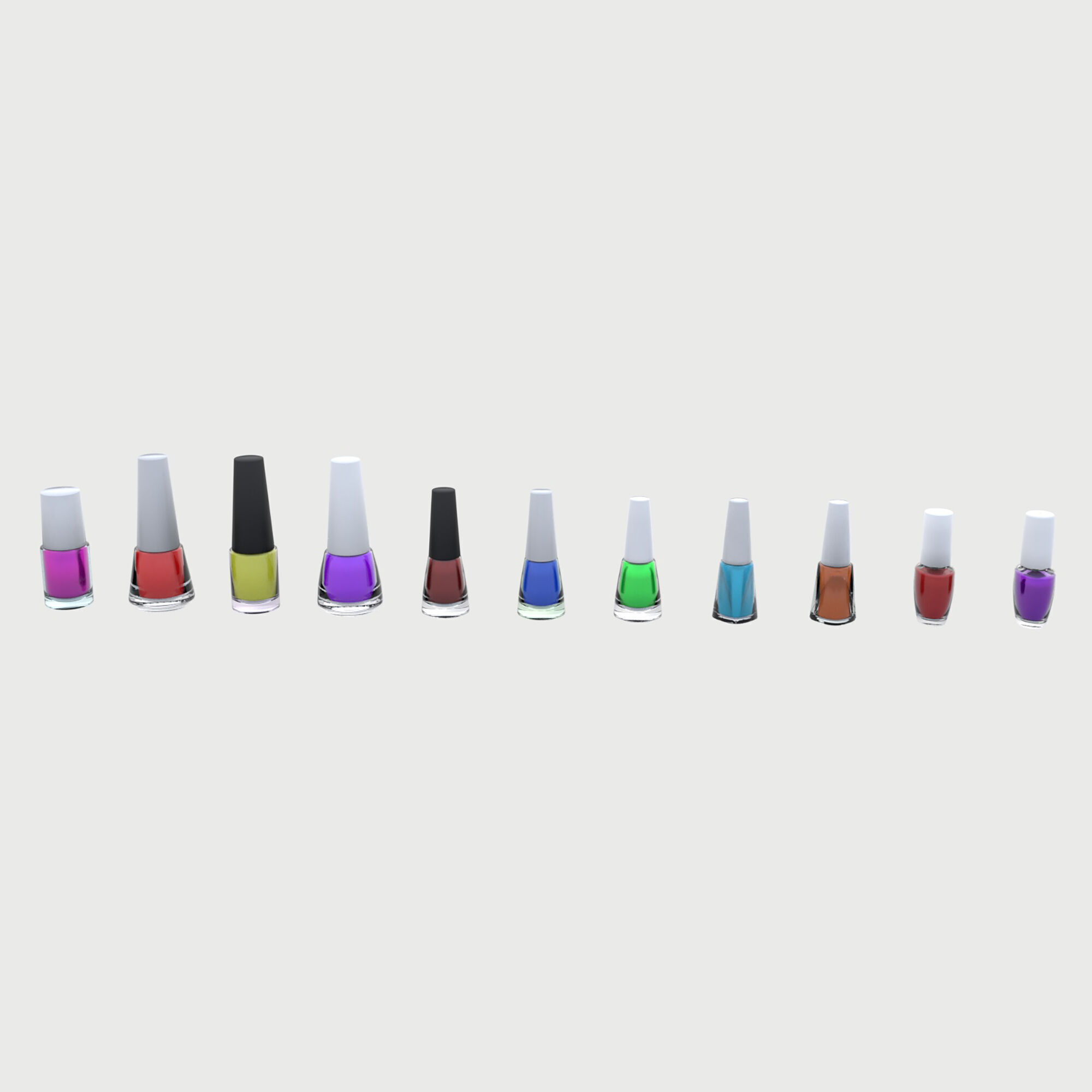 nail polish set 3D model_3