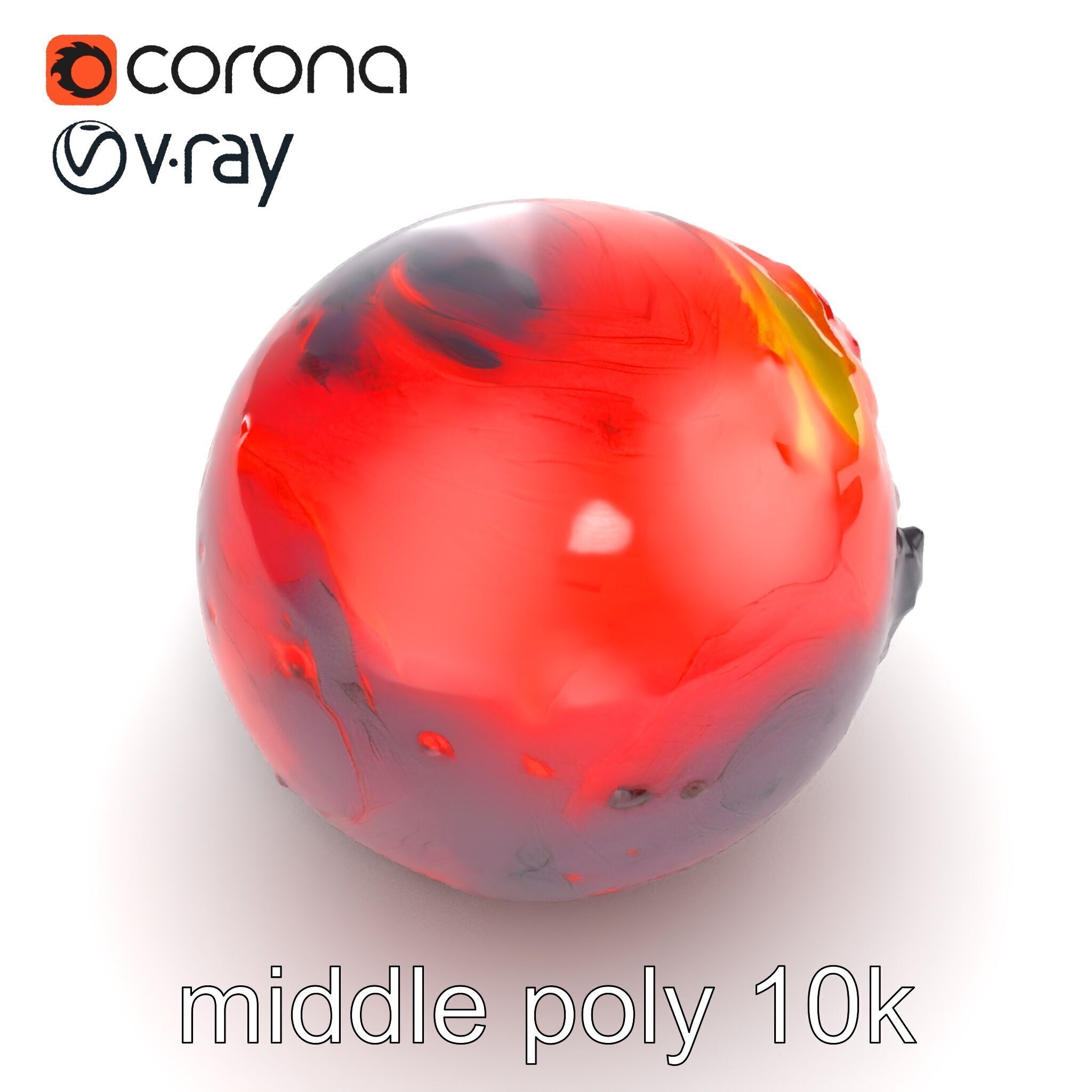 CrimsonCore Molten Planet Model Pack Low-poly 3D model_13