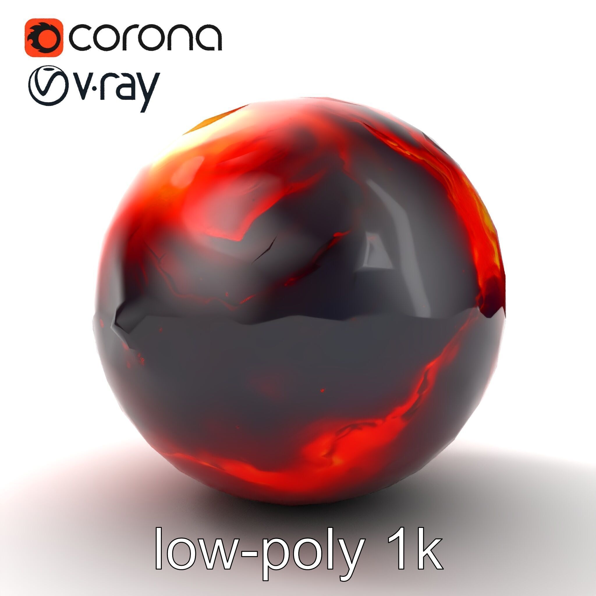 CrimsonCore Molten Planet Model Pack Low-poly 3D model_18
